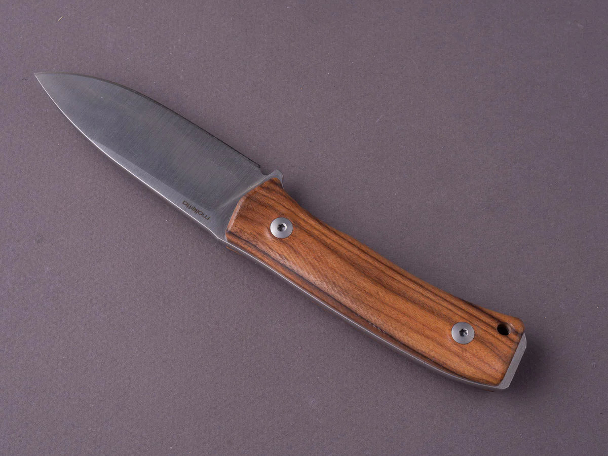 lionSTEEL - Fixed Blade - M4 - M390 - 105mm - Santos Mahogany Handle - Leather Sheath - Image 6