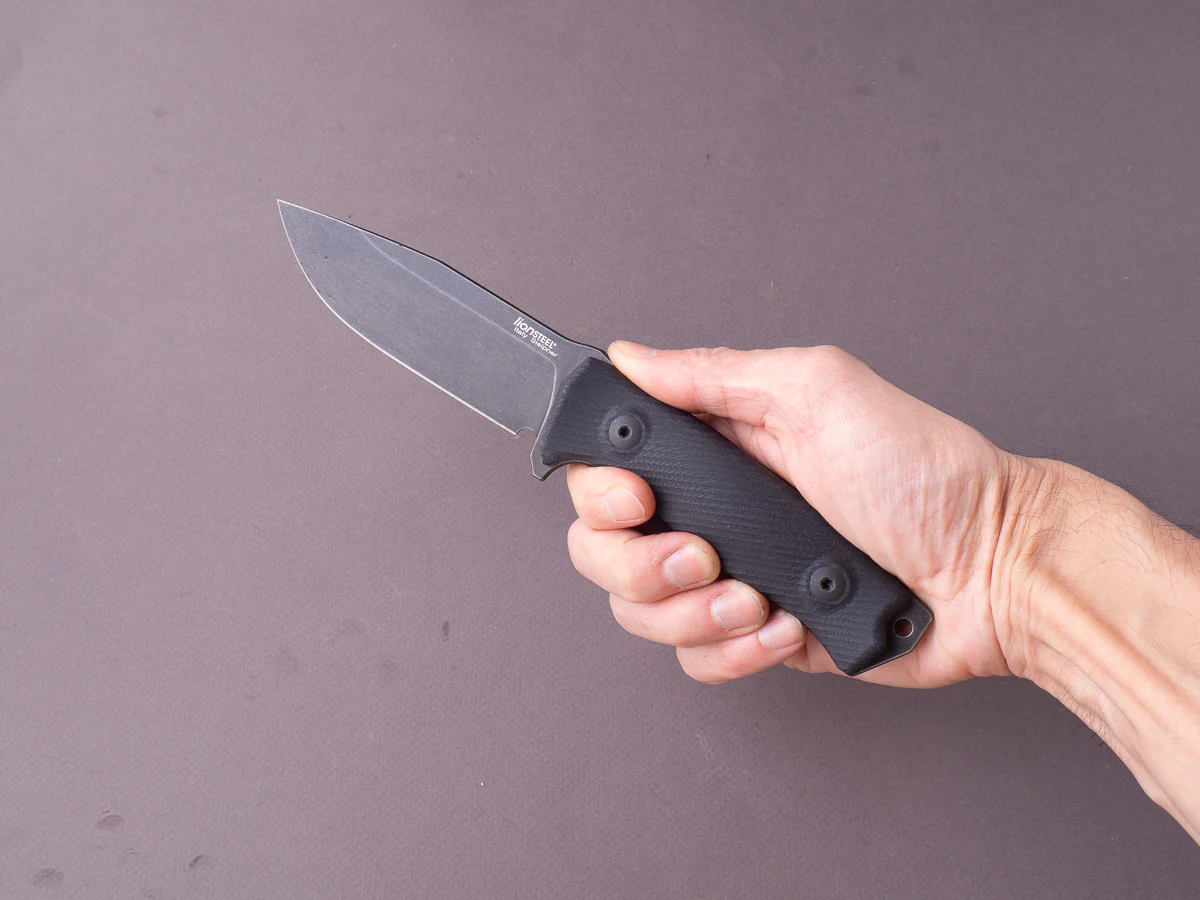 lionSTEEL - Fixed Blade - M5 - Sleipner - 110mm - Black G10 - Leather Sheath - Image 4