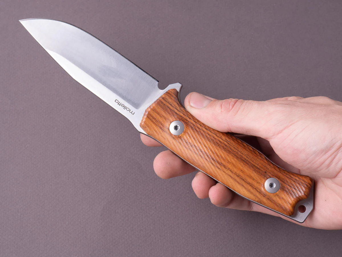 lionSTEEL - Fixed Blade - M5 - Sleipner - 110mm - Santos Handle - Leather Sheath - Image 7