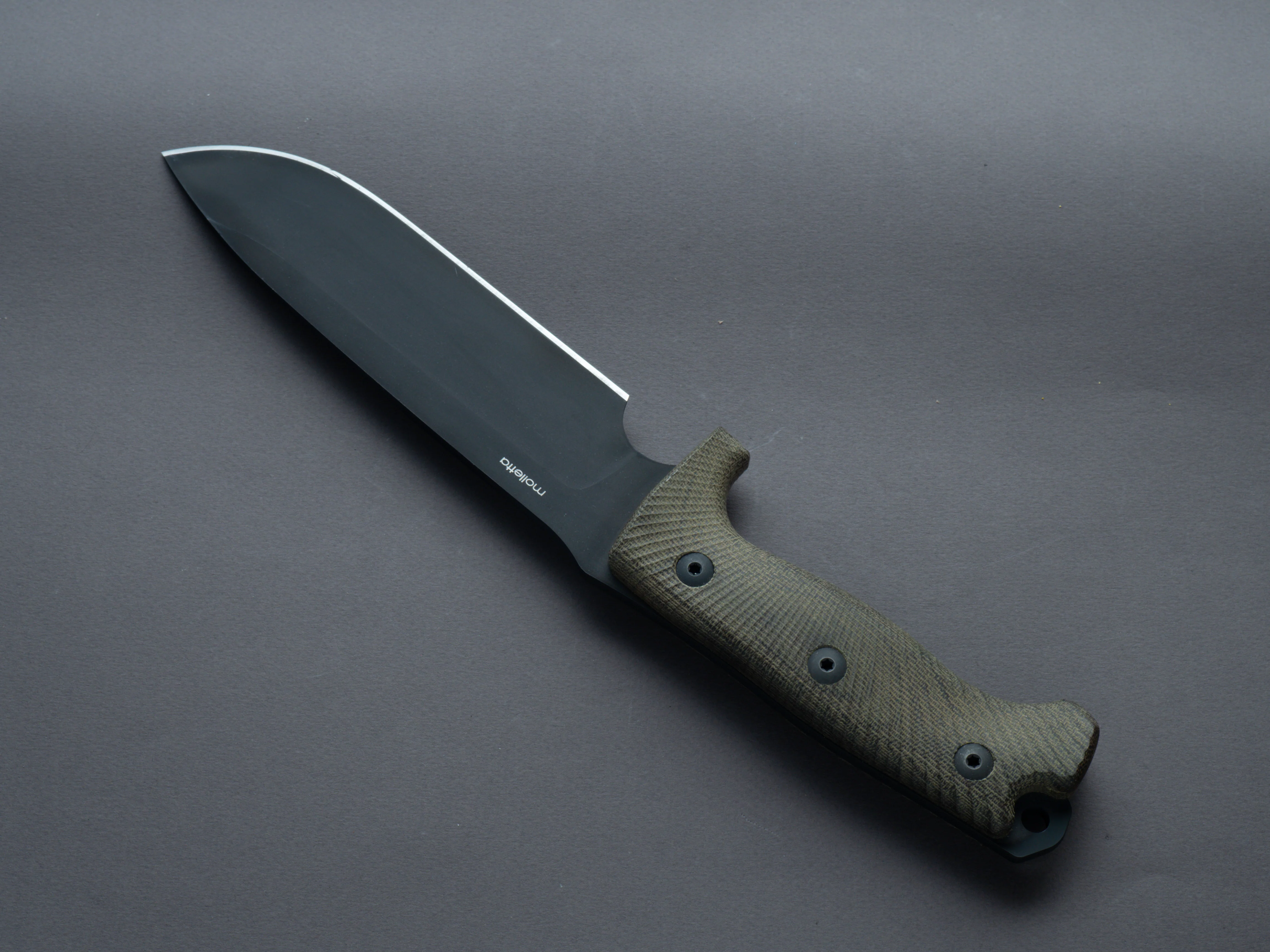 lionSTEEL - Fixed Blade - M7 - Sleipner - Milspec - 180mm - Green Canvas Micarta Handle - Kydex Sheath - Image 3