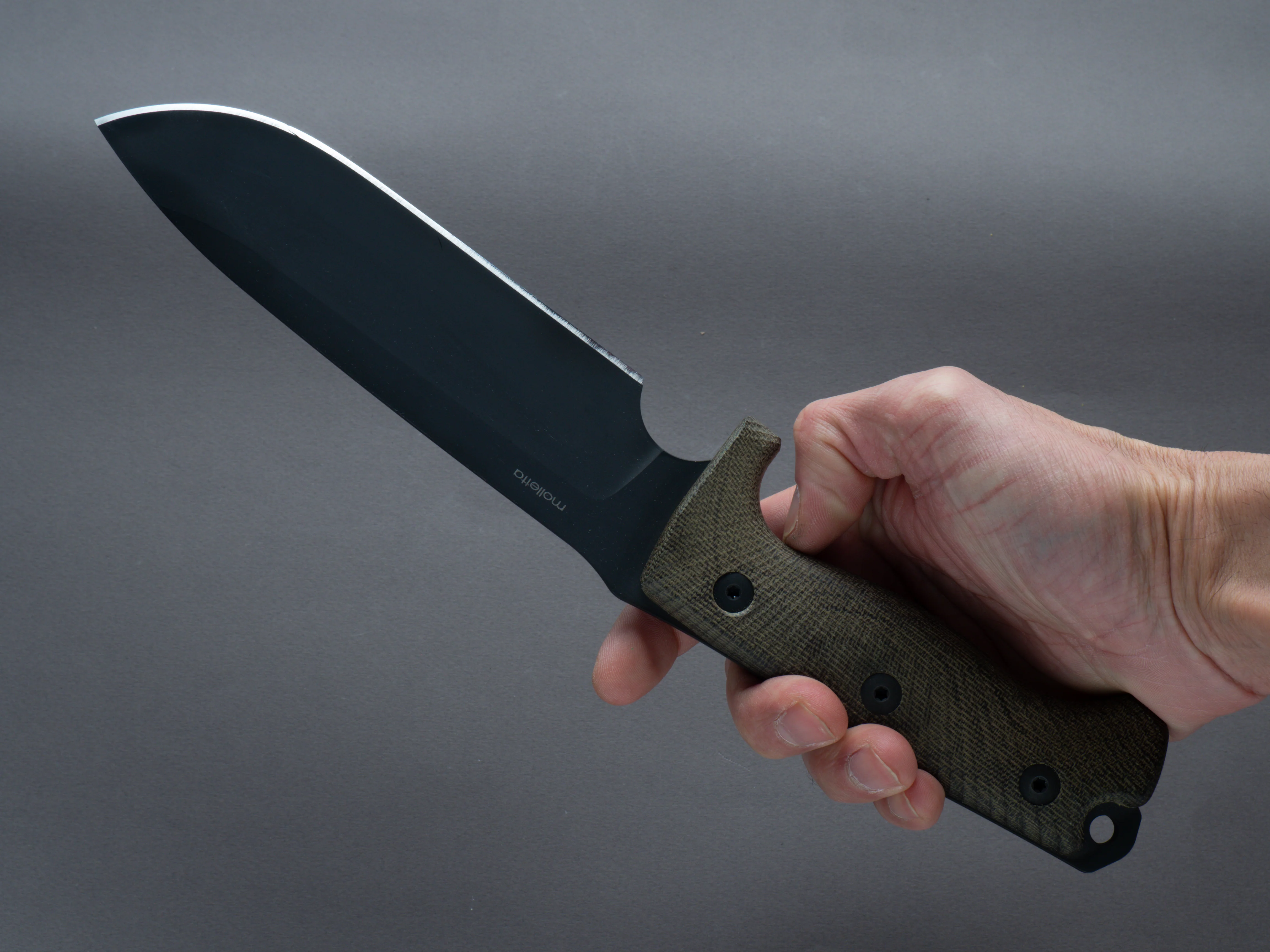 lionSTEEL - Fixed Blade - M7 - Sleipner - Milspec - 180mm - Green Canvas Micarta Handle - Kydex Sheath - Image 5