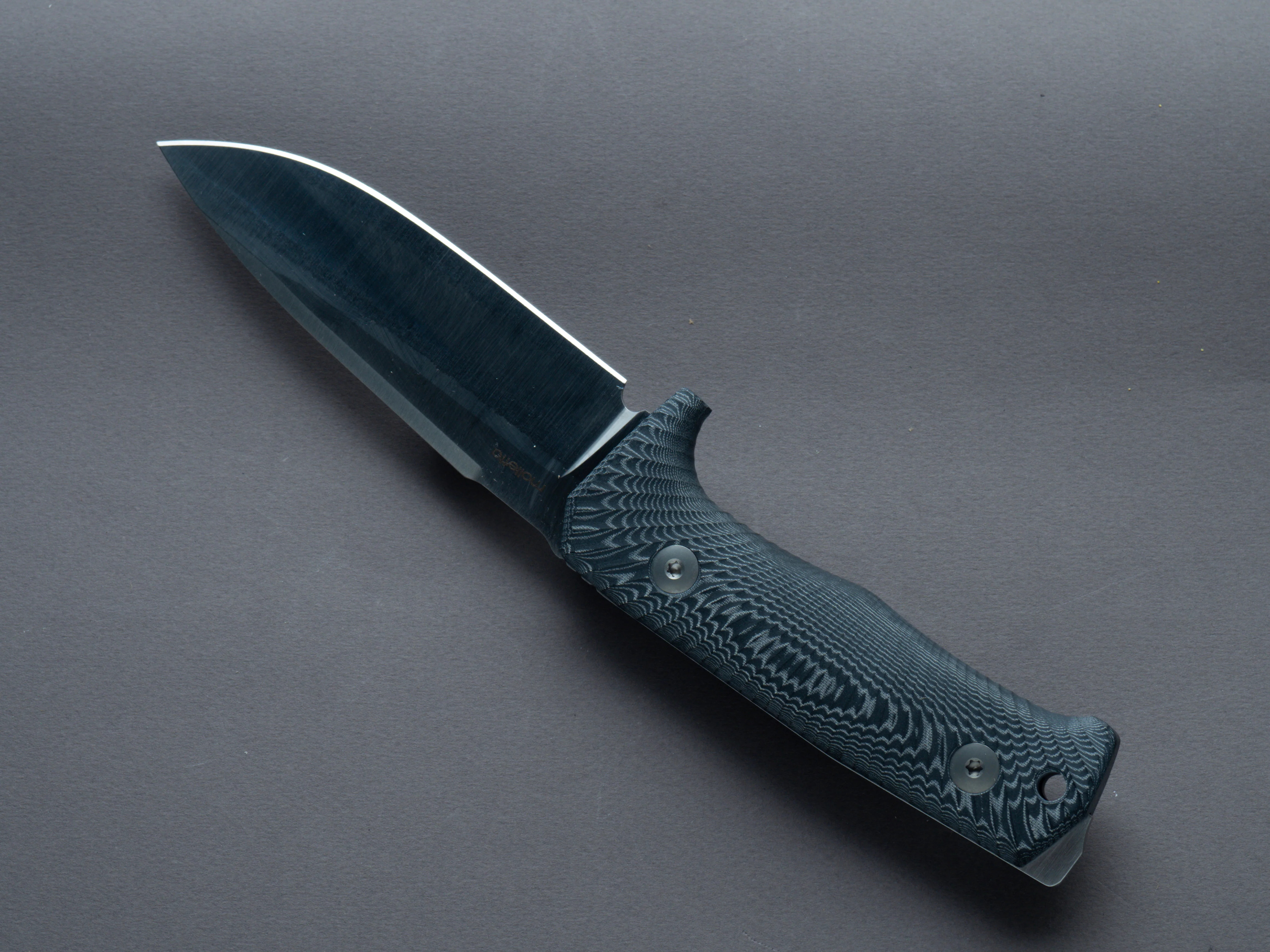 lionSTEEL - Fixed Blade - T5 - Niolox - 125mm - Black Micarta Handle - Leather Sheath - Image 3