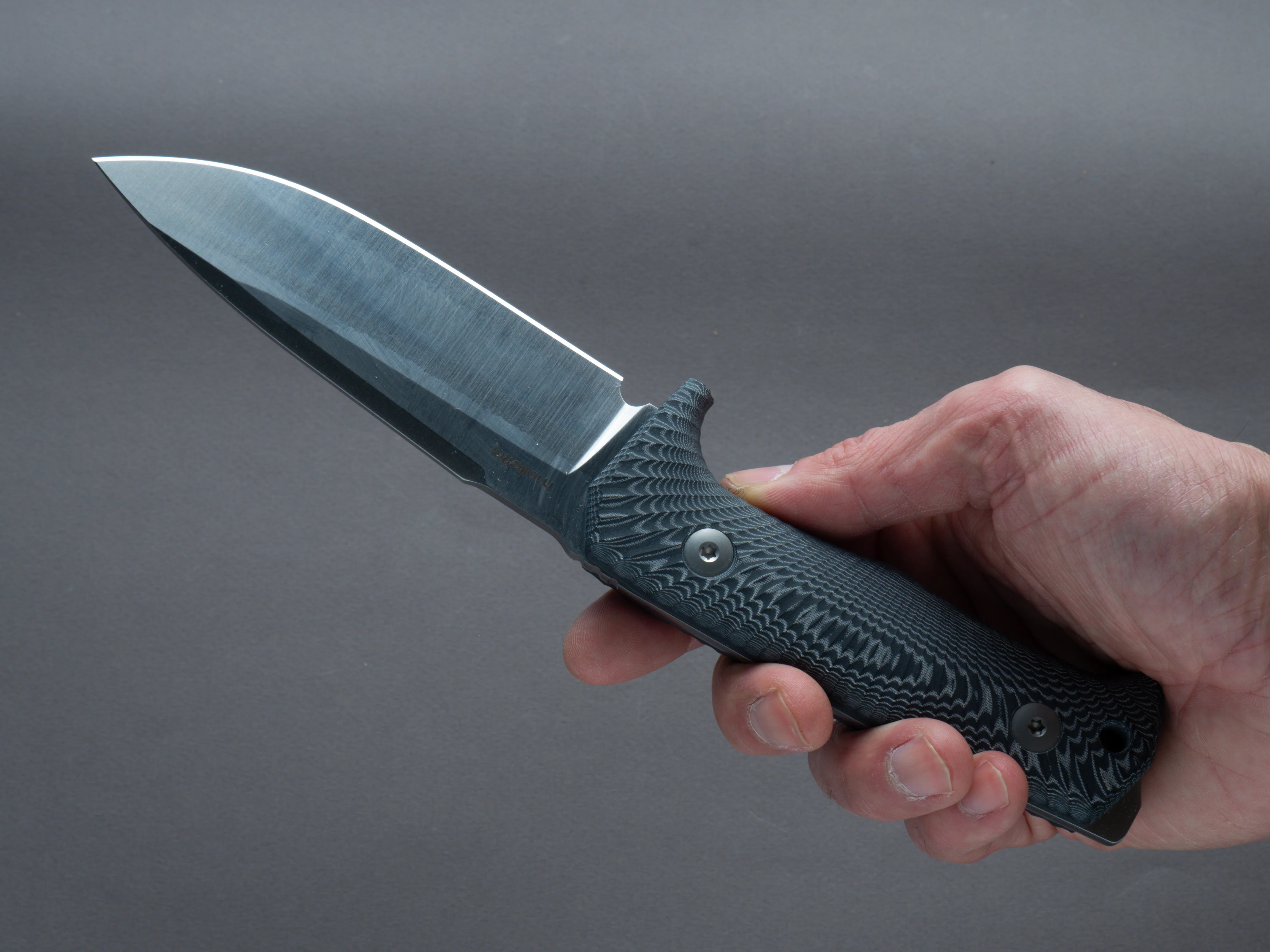 lionSTEEL - Fixed Blade - T5 - Niolox - 125mm - Black Micarta Handle - Leather Sheath - Image 5