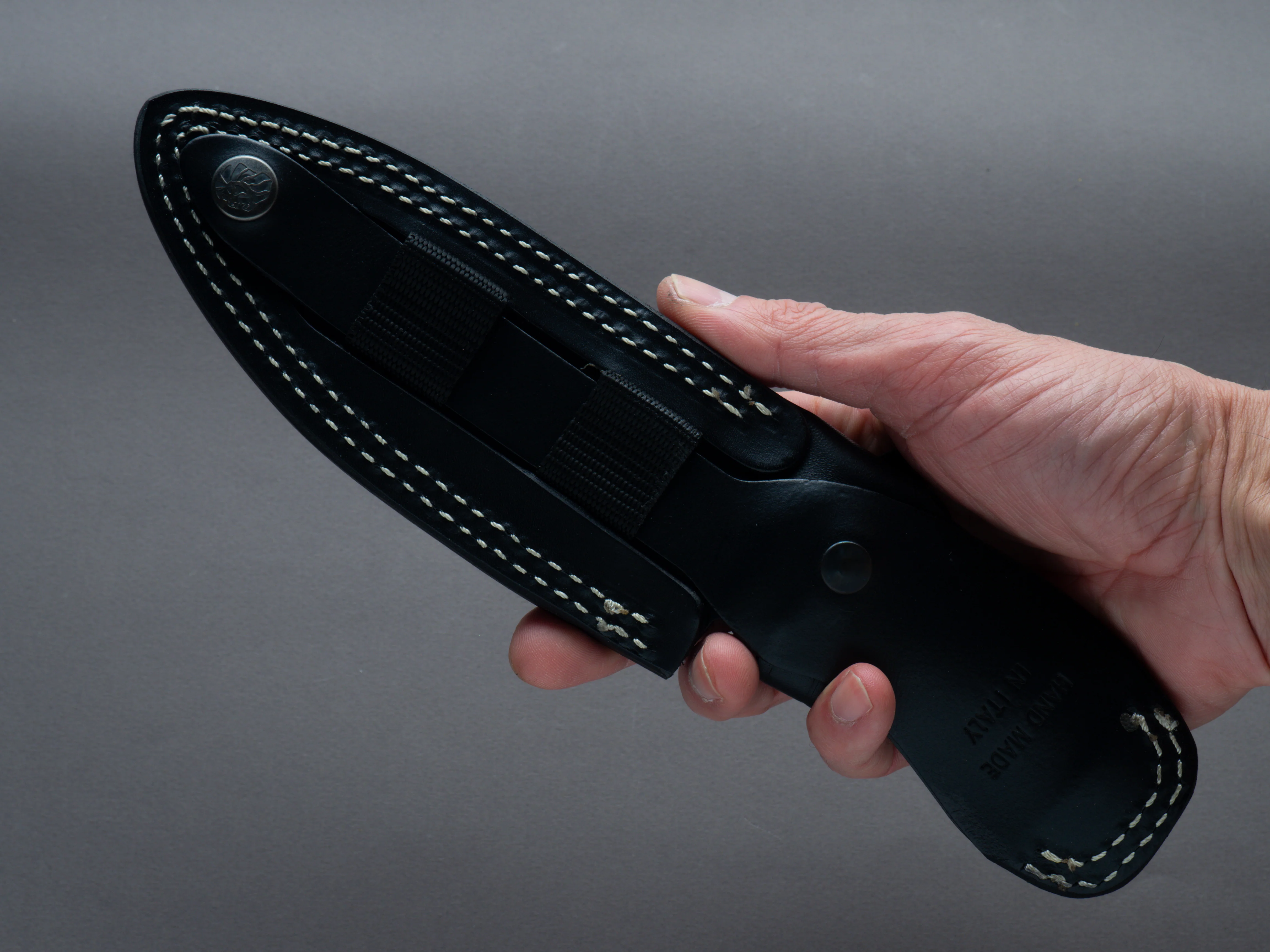 lionSTEEL - Fixed Blade - T5 - Niolox - 125mm - Black Micarta Handle - Leather Sheath - Image 8