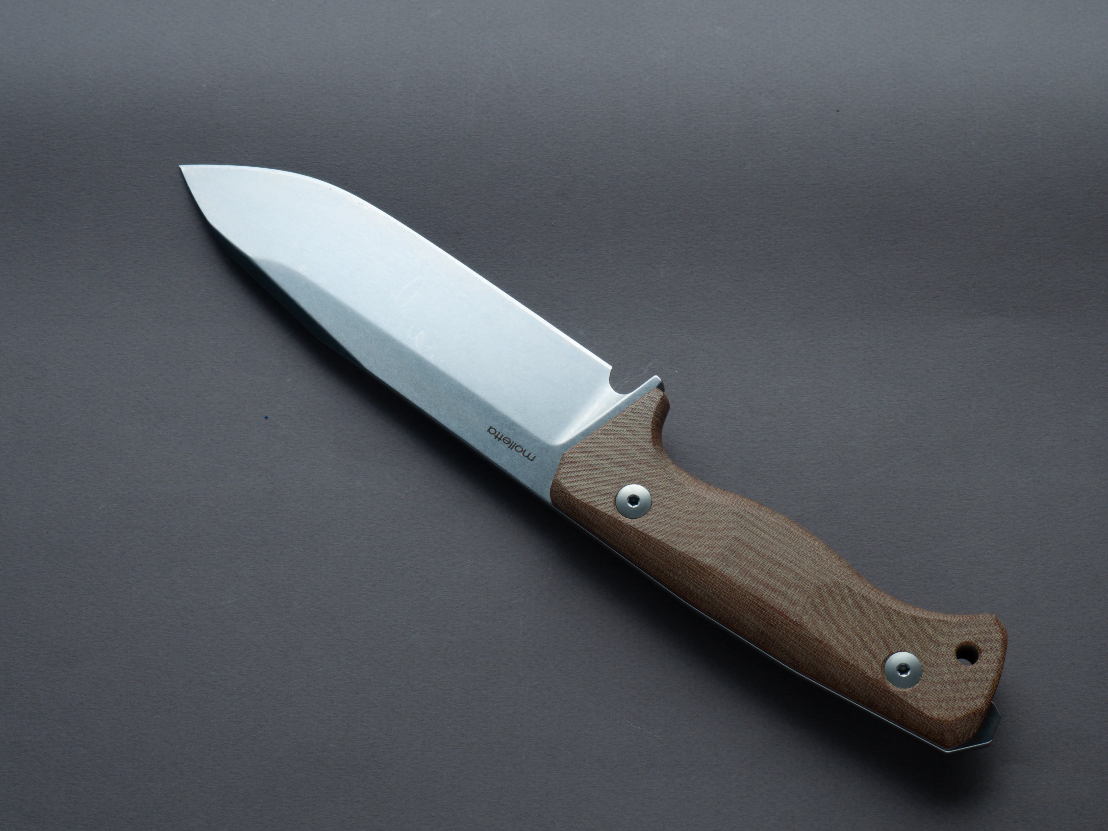lionSTEEL - Fixed Blade - T6 - CPM 3V - 150mm - Canvas Micarta - Kydex Sheath - Image 3