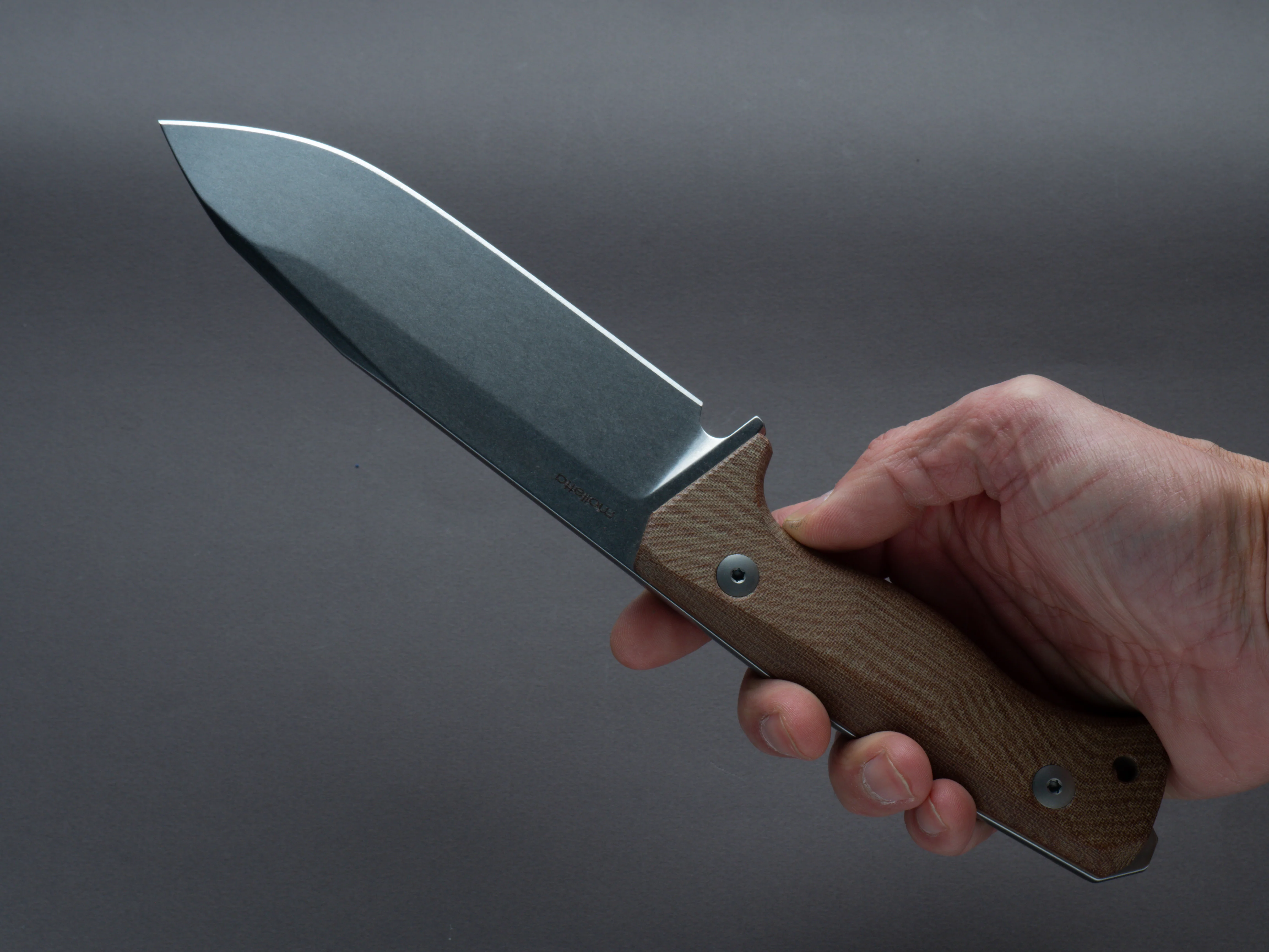 lionSTEEL - Fixed Blade - T6 - CPM 3V - 150mm - Canvas Micarta - Kydex Sheath - Image 5