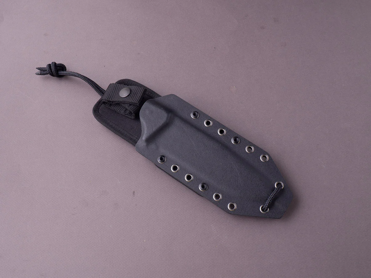 lionSTEEL - Fixed Blade - T6B - CPM 3V - 150mm - Green Canvas Micarta - Black Mil Spec - Kydex Sheath - Image 7