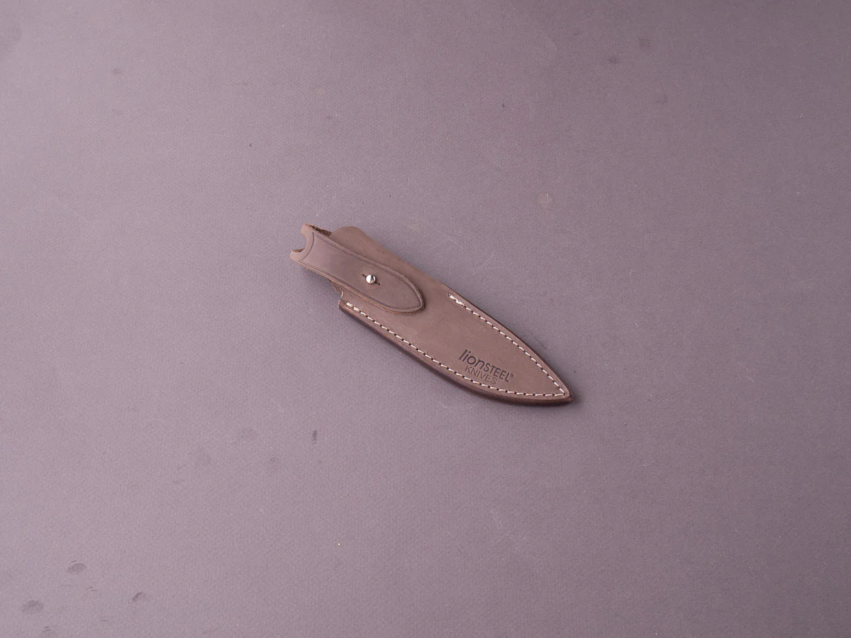 lionSTEEL - Fixed Blade - Willy - M390 - 65mm - Carbon Fiber - Leather Sheath - Image 7