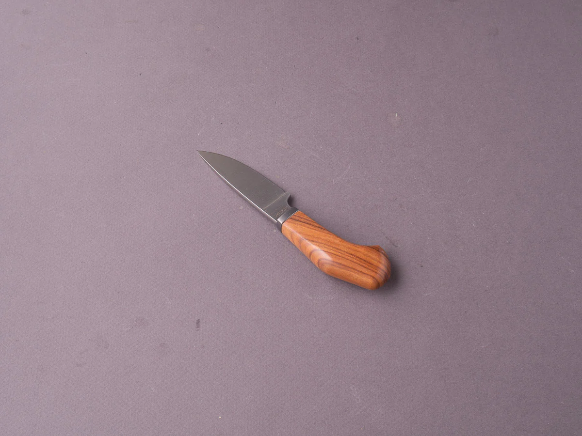 lionSTEEL - Fixed Blade - Willy - M390 - 65mm - Santos Mahogany - Leather Sheath - Image 3