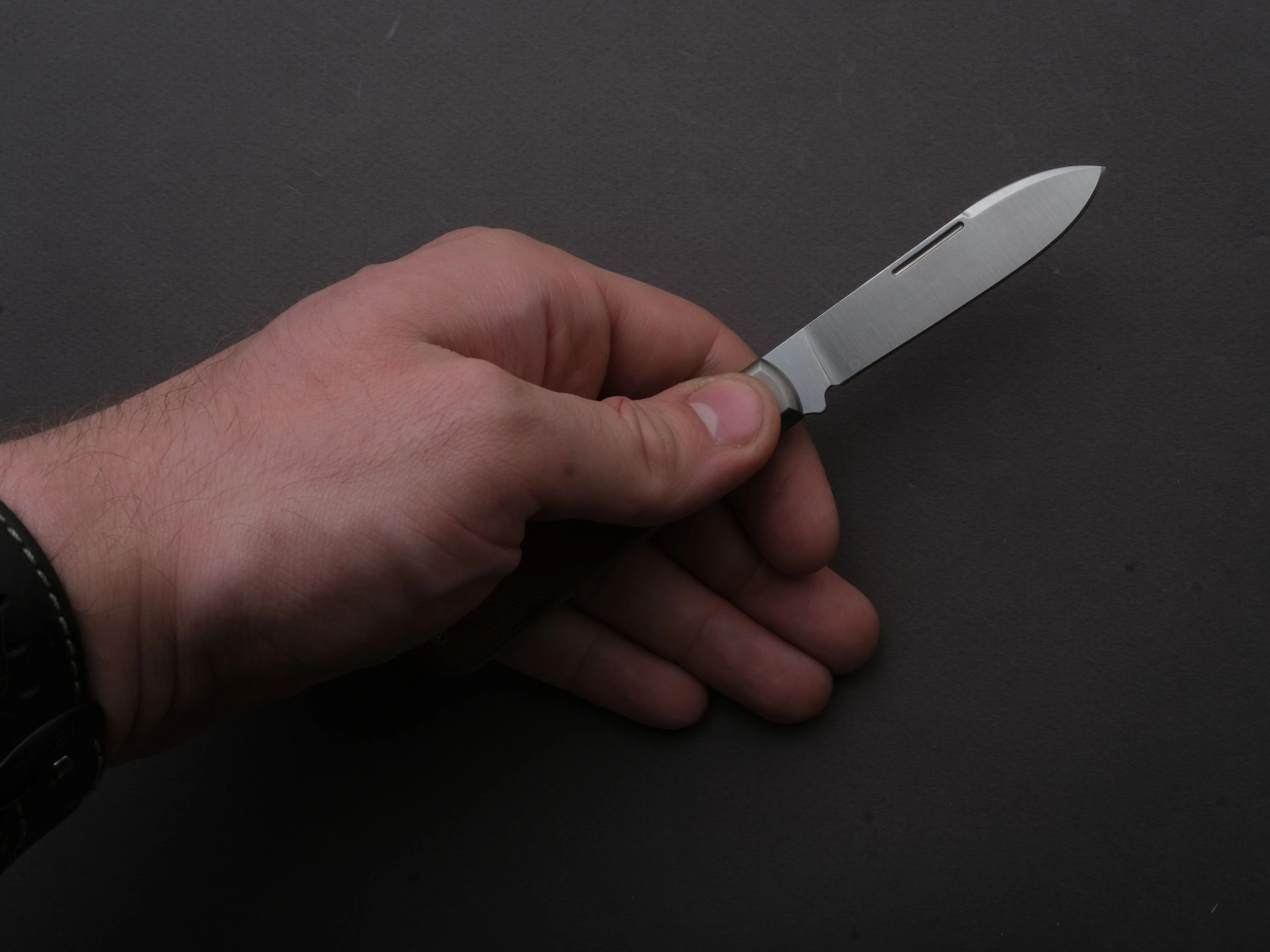 lionSTEEL - Folding Knife - Barlow - Roundhead - 65mm - M390 - Slip Joint - Natural Canvas - Image 3