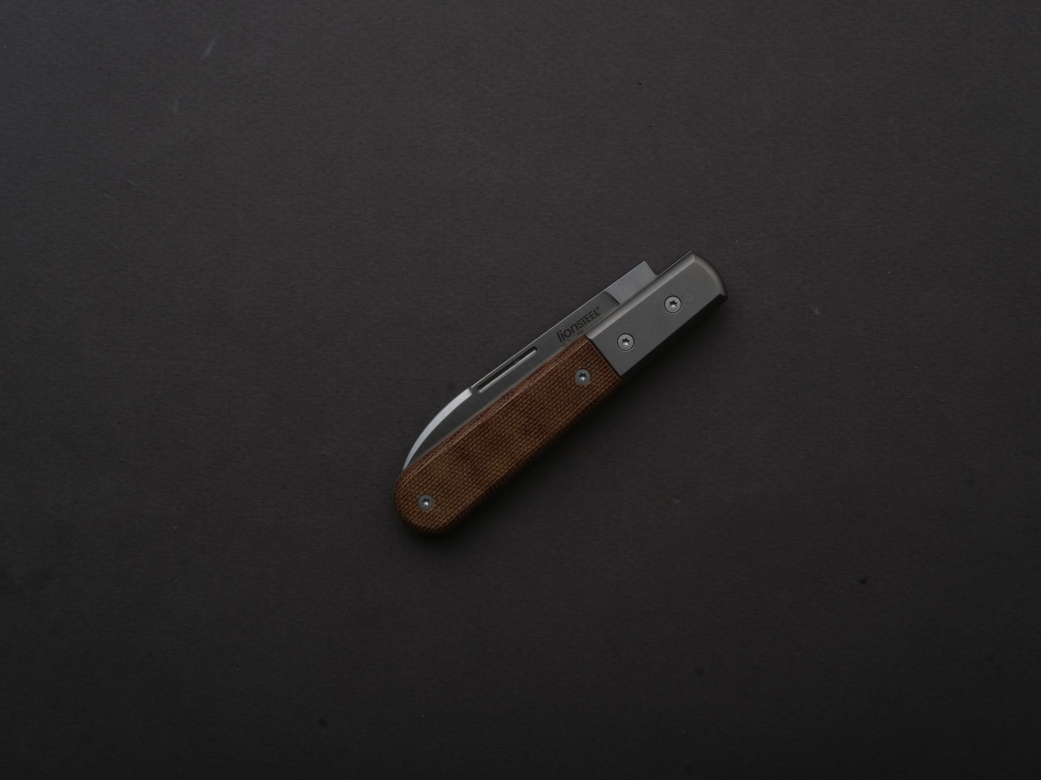 lionSTEEL - Folding Knife - Barlow - Roundhead - 65mm - M390 - Slip Joint - Natural Canvas - Image 7