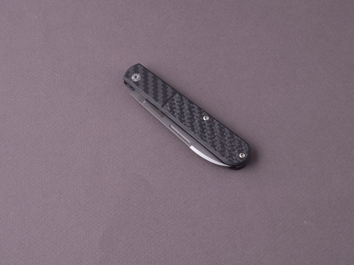 lionSTEEL - Folding Knife - Barlow - Roundhead - 65mm - M390 - Slip Joint - Carbon Fiber - Image 2