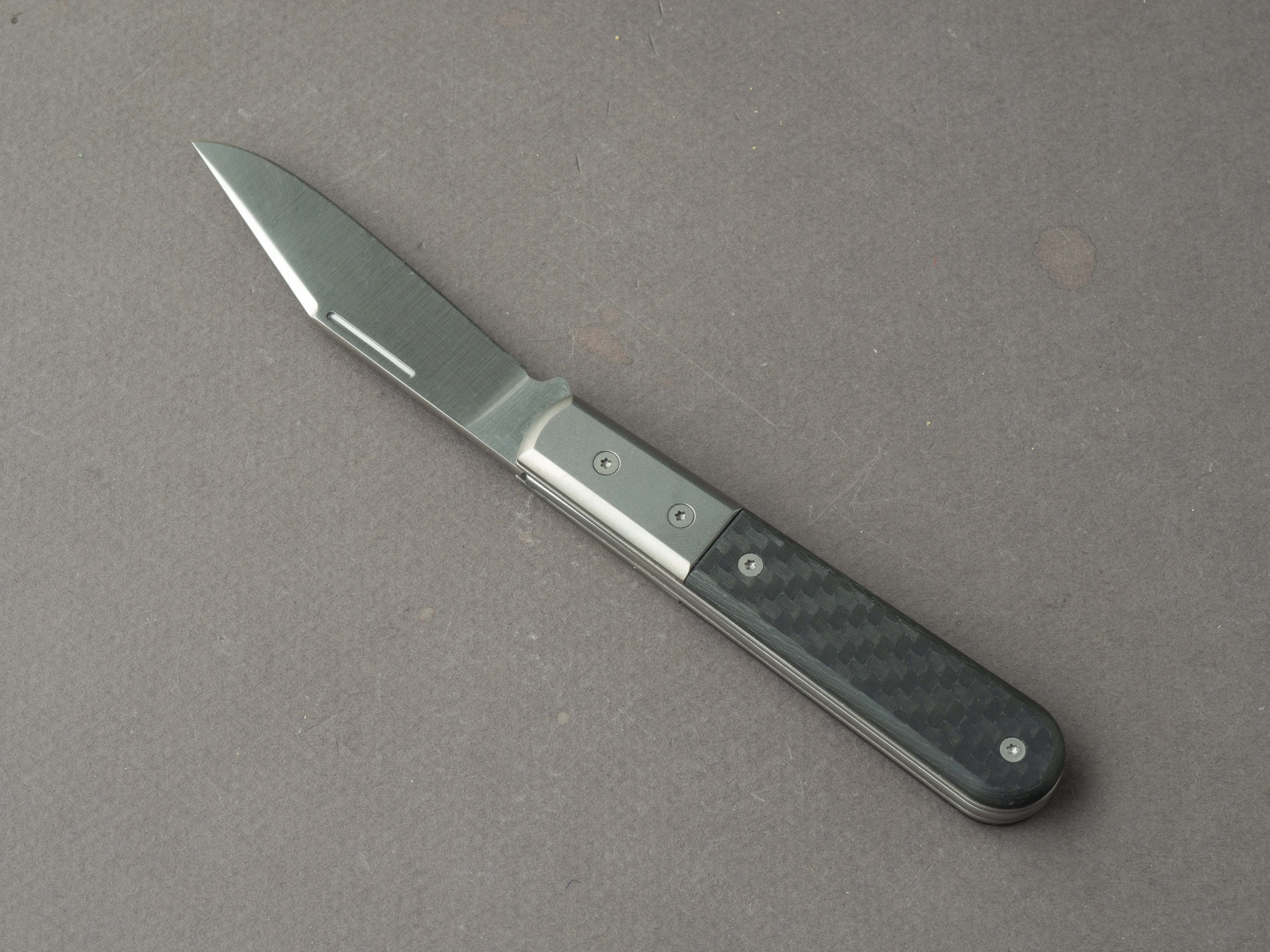 lionSTEEL - Folding Knife - Barlow - Shuffler - 65mm - M390 - Slip Joint - Carbon Fiber w/ Titanium Bolster - Image 3