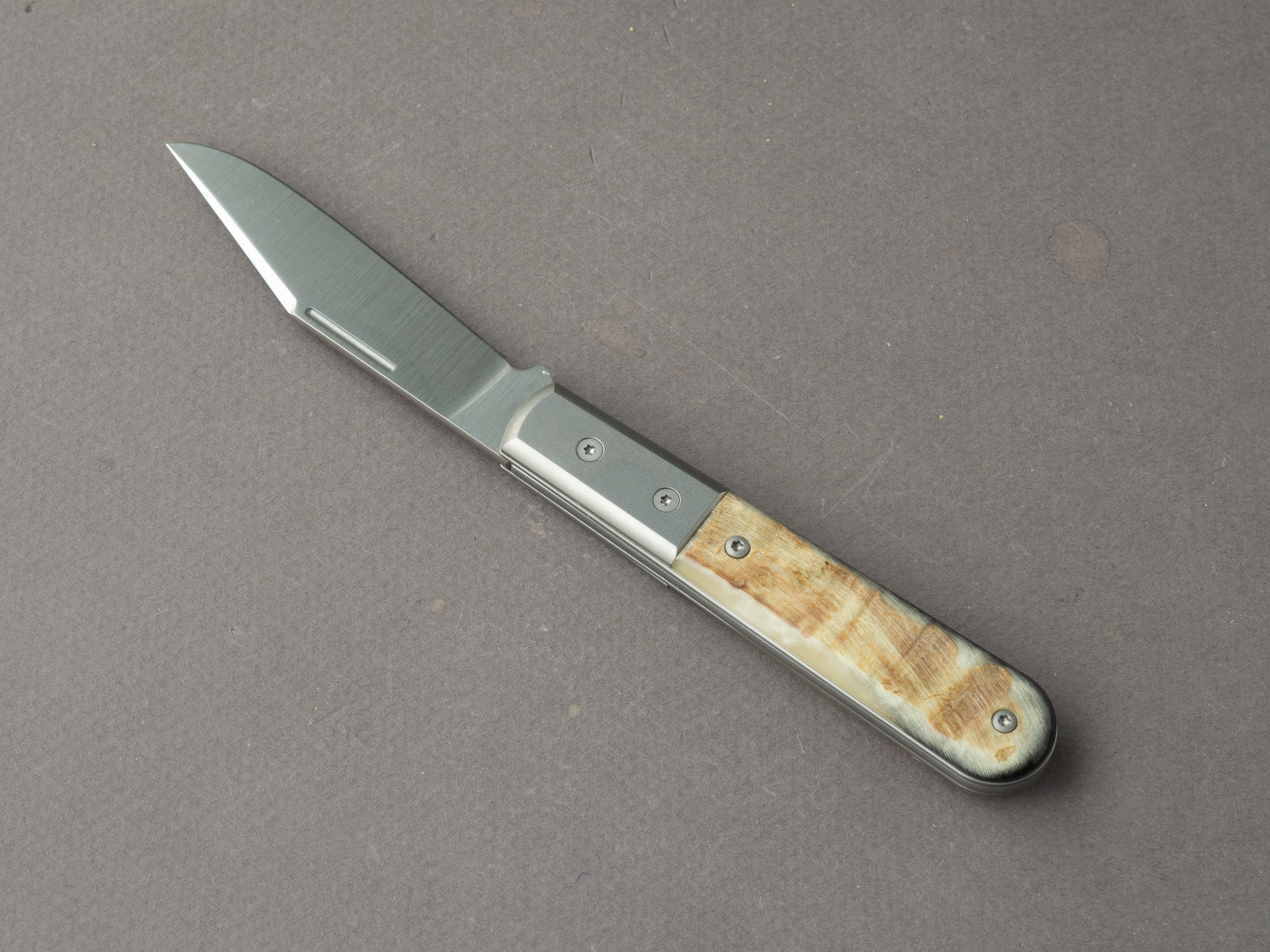 lionSTEEL - Folding Knife - Barlow - Shuffler - 65mm - M390 - Slip Joint - Ram w/ Metal Bolster - Image 3