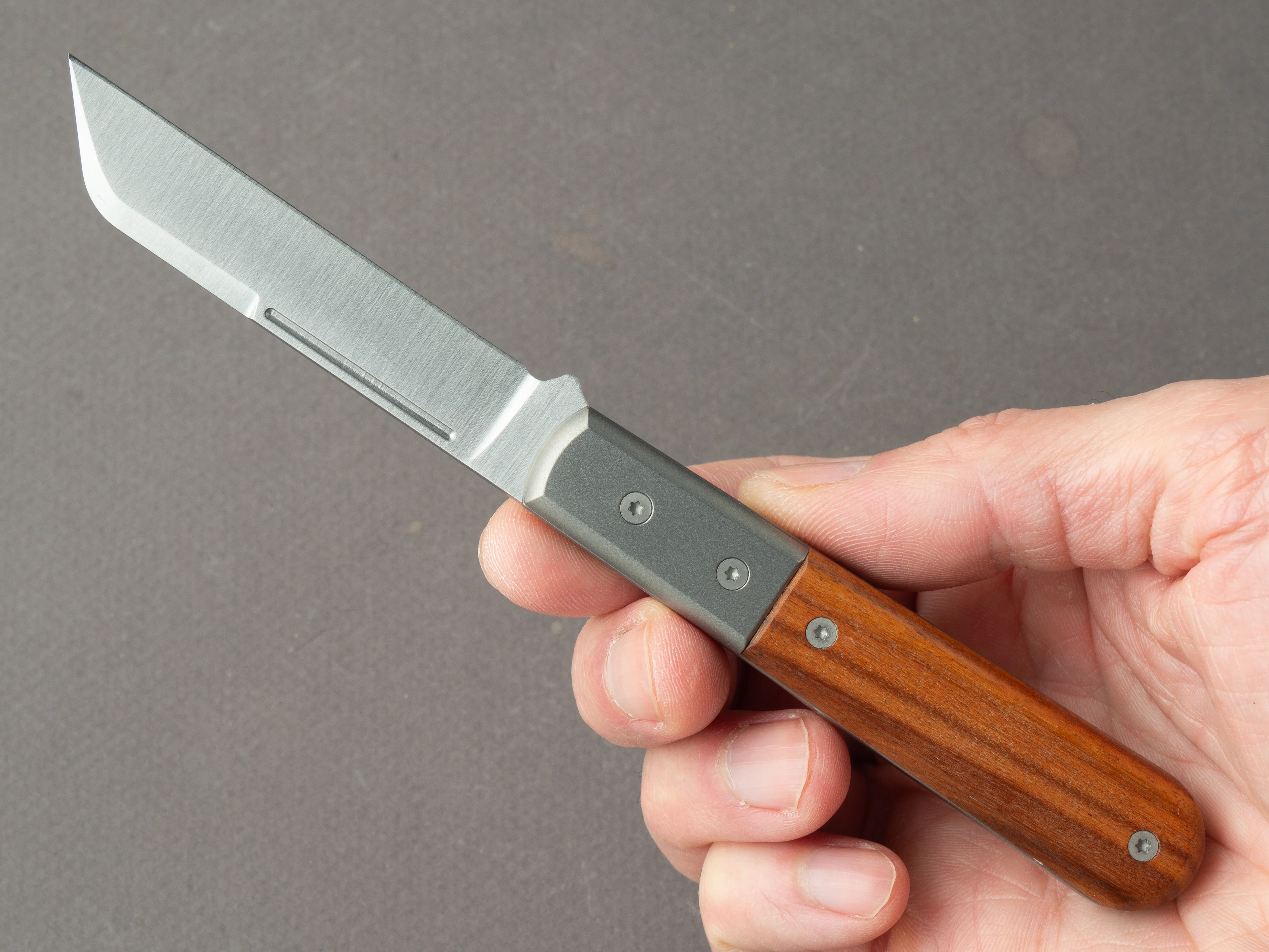 lionSTEEL - Folding Knife - Barlow - Dom - 65mm - M390 - Slip Joint - Santos Mahogany Handle - Image 8