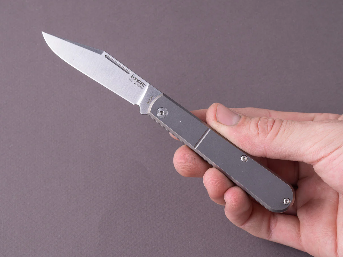 lionSTEEL - Folding Knife - Barlow - Shuffler - 65mm - M390 - Slip Joint - Titanium Handle - Image 5