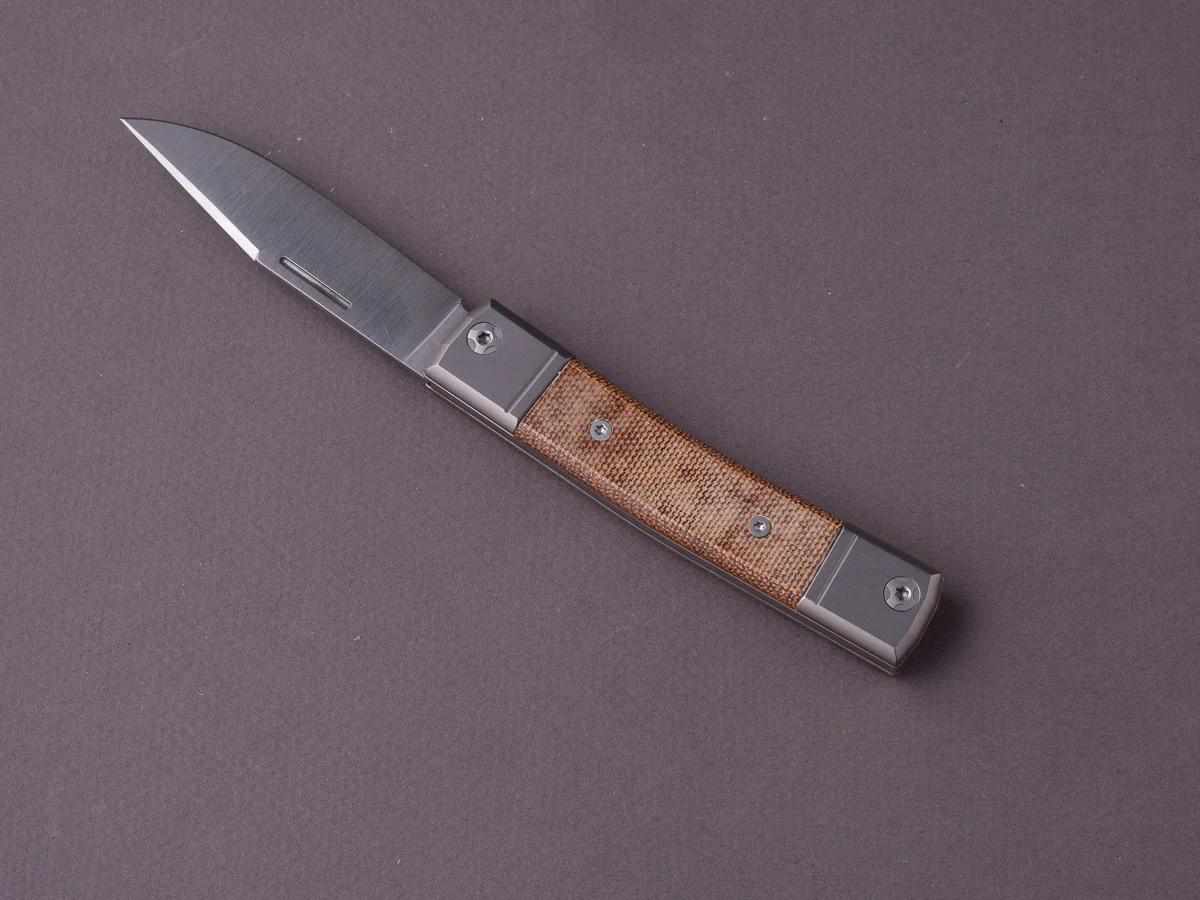 lionSTEEL - Folding Knife - bestMAN - Clip Point - 71mm - M390 - Slip Joint - Canvas Micarta - Image 4