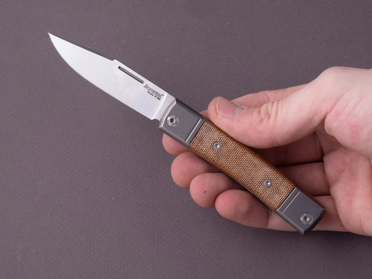 lionSTEEL - Folding Knife - bestMAN - Clip Point - 71mm - M390 - Slip Joint - Canvas Micarta - Image 5