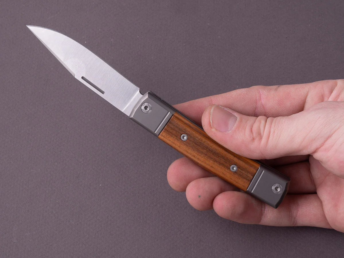 lionSTEEL - Folding Knife - bestMAN - Clip Point - 71mm - M390 - Slip Joint - Santos Mahogany - Image 7