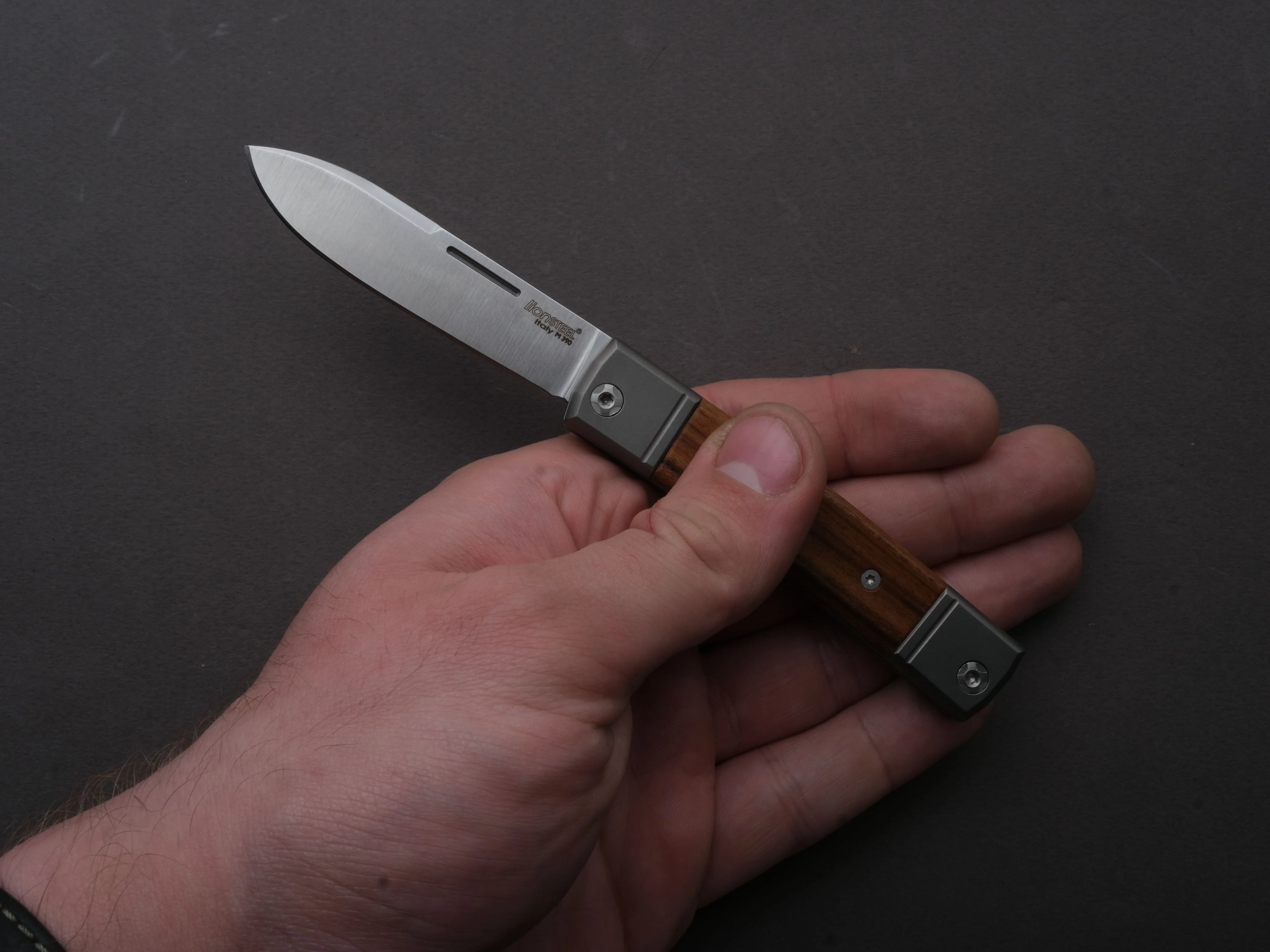lionSTEEL - Folding Knife - bestMAN - Drop Point - 71mm - M390 - Slip Joint - Santos - Image 4