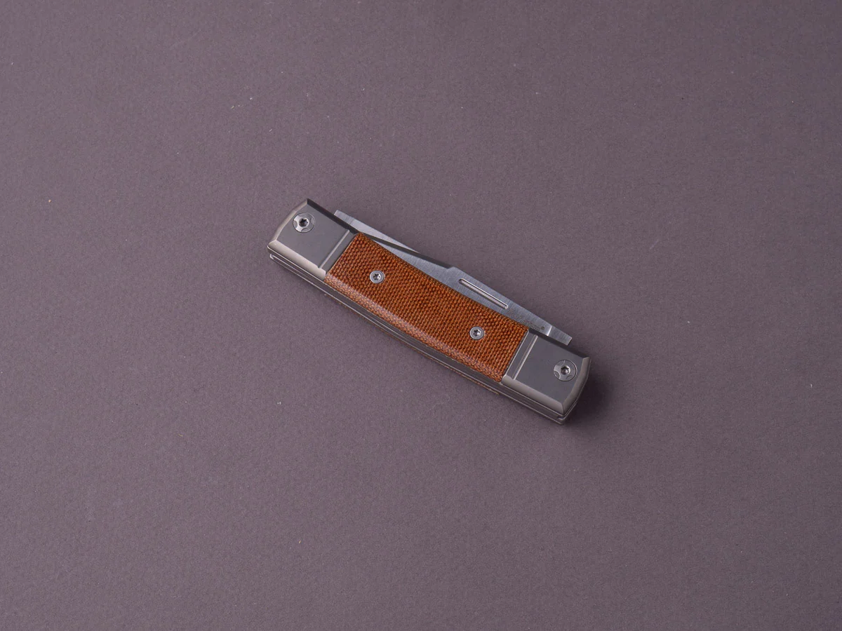 lionSTEEL - Folding Knife - bestMAN - Dual Blade - 71mm - M390 - Slip Joint - Canvas Micarta - Image 3