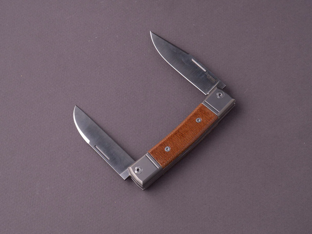 lionSTEEL - Folding Knife - bestMAN - Dual Blade - 71mm - M390 - Slip Joint - Canvas Micarta - Image 5