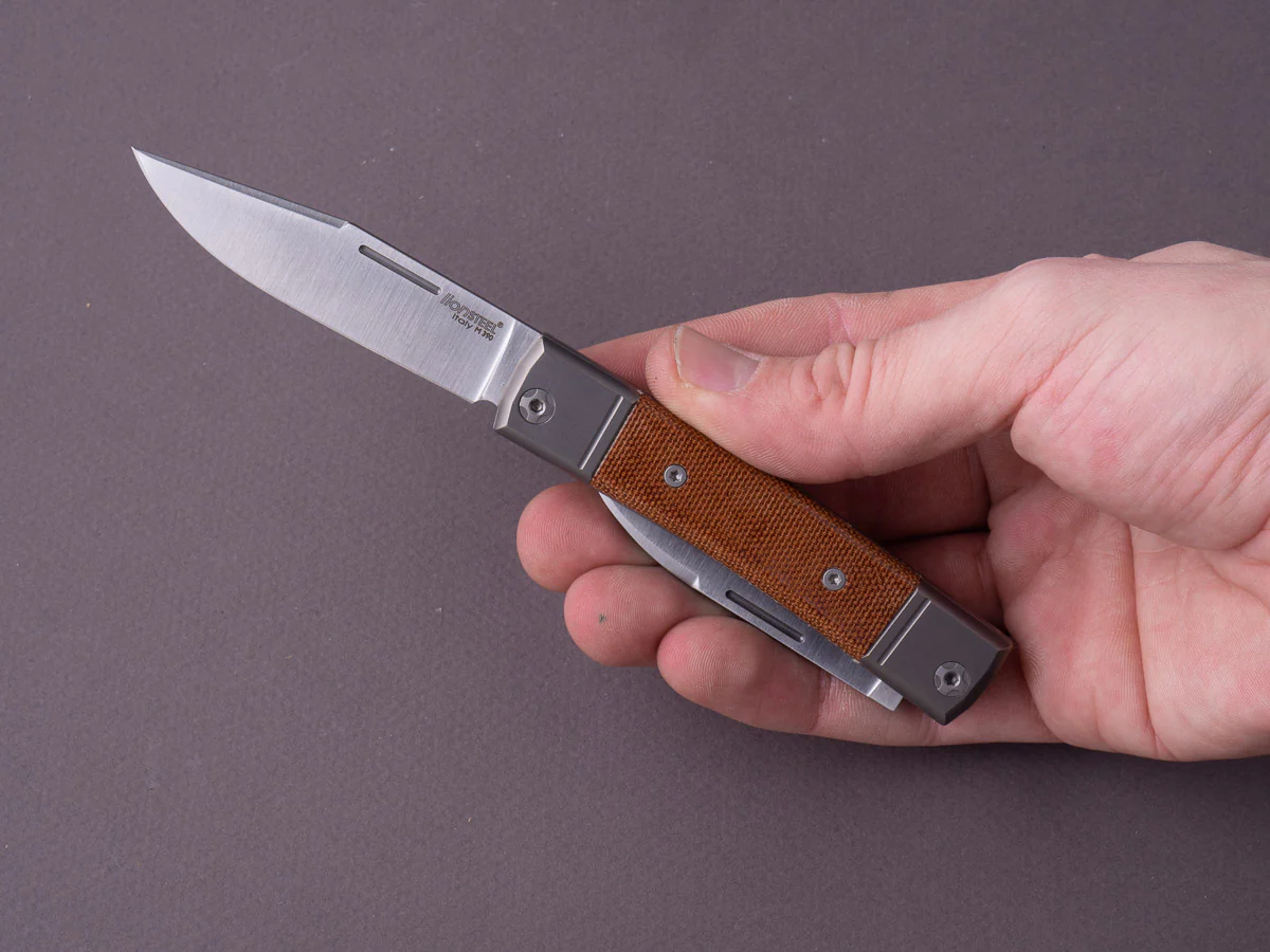 lionSTEEL - Folding Knife - bestMAN - Dual Blade - 71mm - M390 - Slip Joint - Canvas Micarta - Image 6