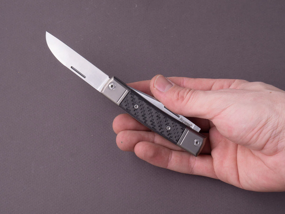 lionSTEEL - Folding Knife - bestMAN - Dual Blade - 71mm - M390 - Slip Joint - Carbon Fiber - Image 10