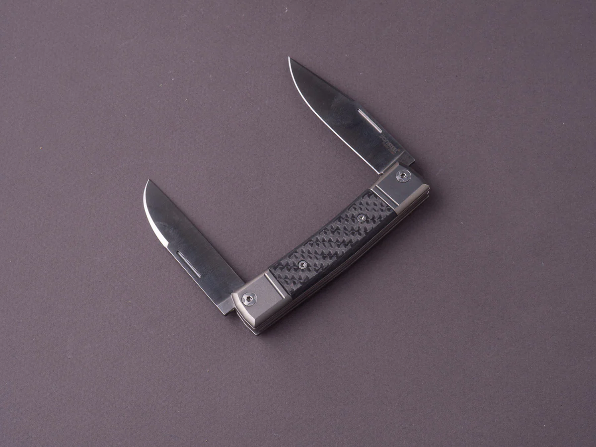 lionSTEEL - Folding Knife - bestMAN - Dual Blade - 71mm - M390 - Slip Joint - Carbon Fiber - Image 4