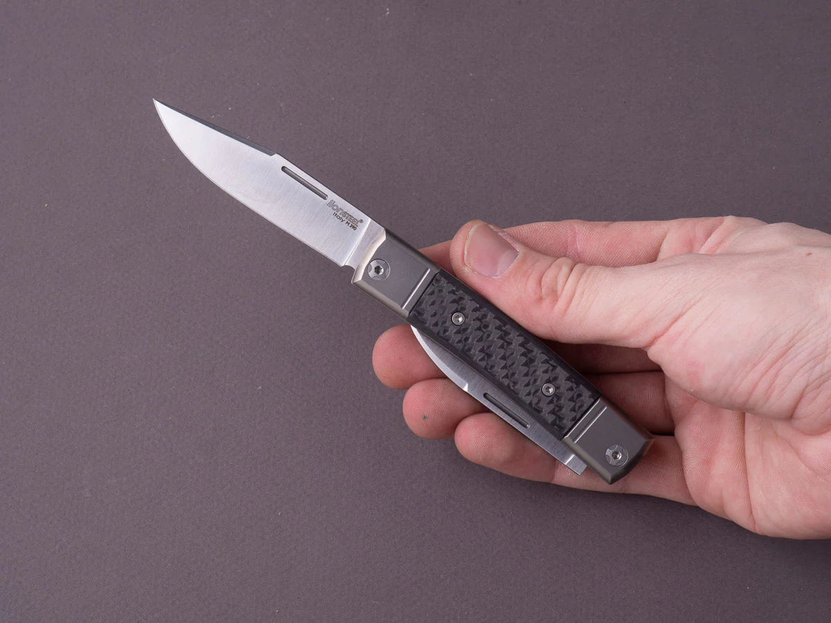 lionSTEEL - Folding Knife - bestMAN - Dual Blade - 71mm - M390 - Slip Joint - Carbon Fiber - Image 6