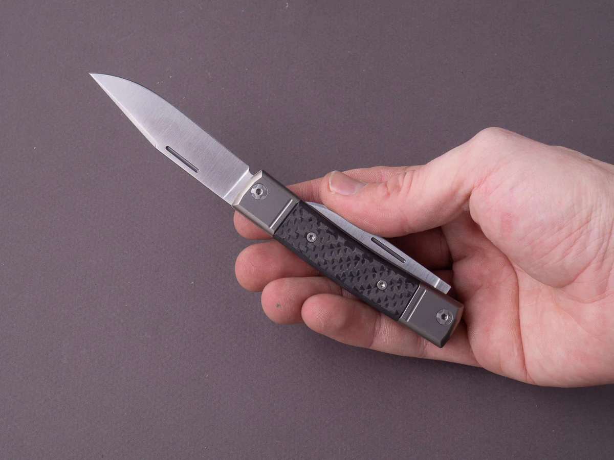 lionSTEEL - Folding Knife - bestMAN - Dual Blade - 71mm - M390 - Slip Joint - Carbon Fiber - Image 7