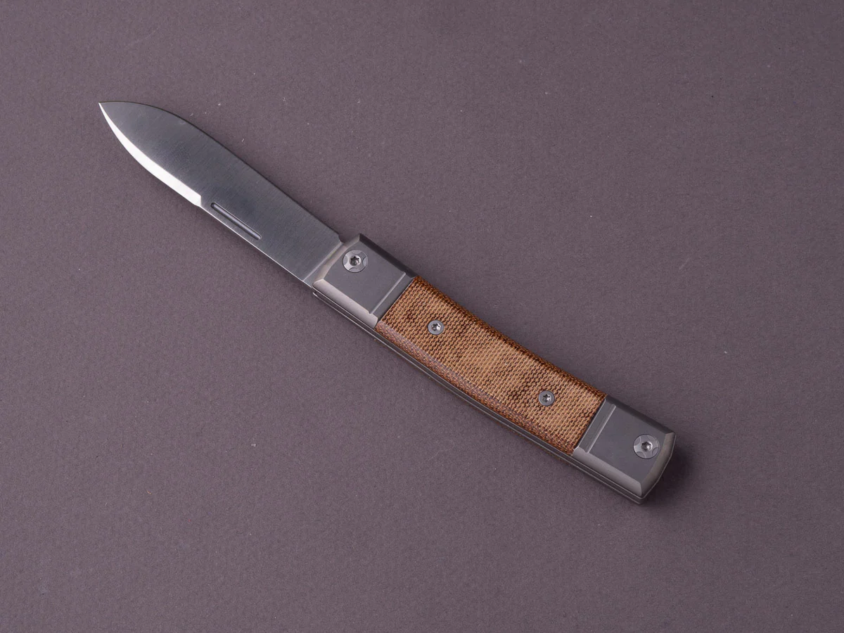 lionSTEEL - Folding Knife - bestMAN - Drop Point - 71mm - M390 - Slip Joint - Canvas Micarta