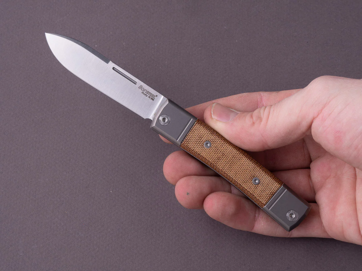 lionSTEEL - Folding Knife - bestMAN - Drop Point - 71mm - M390 - Slip Joint - Canvas Micarta - Image 6