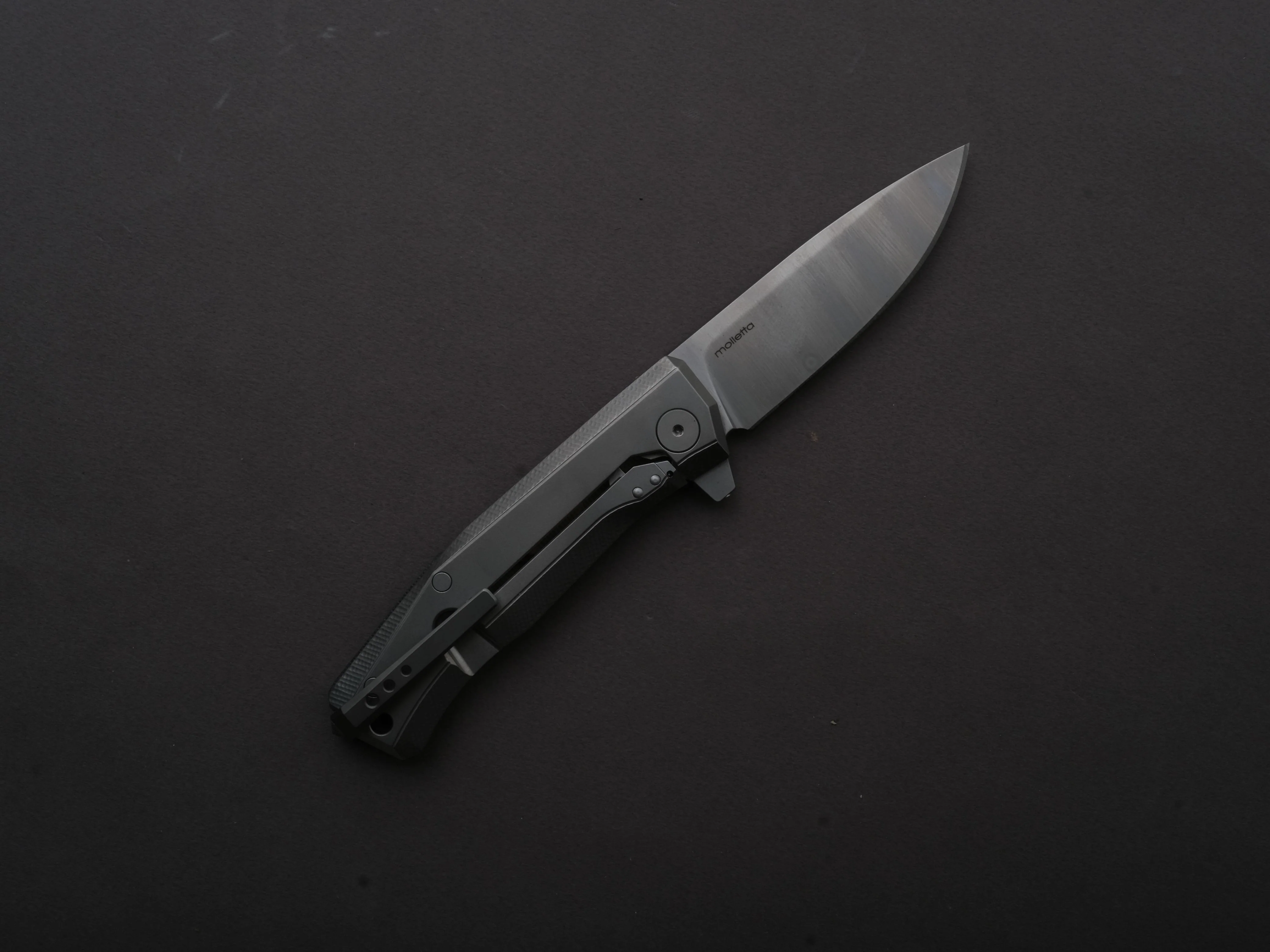 lionSTEEL - Folding Knife - Frame Lock - MYTO - M390 - 85mm - Natural Canvas and Titanium