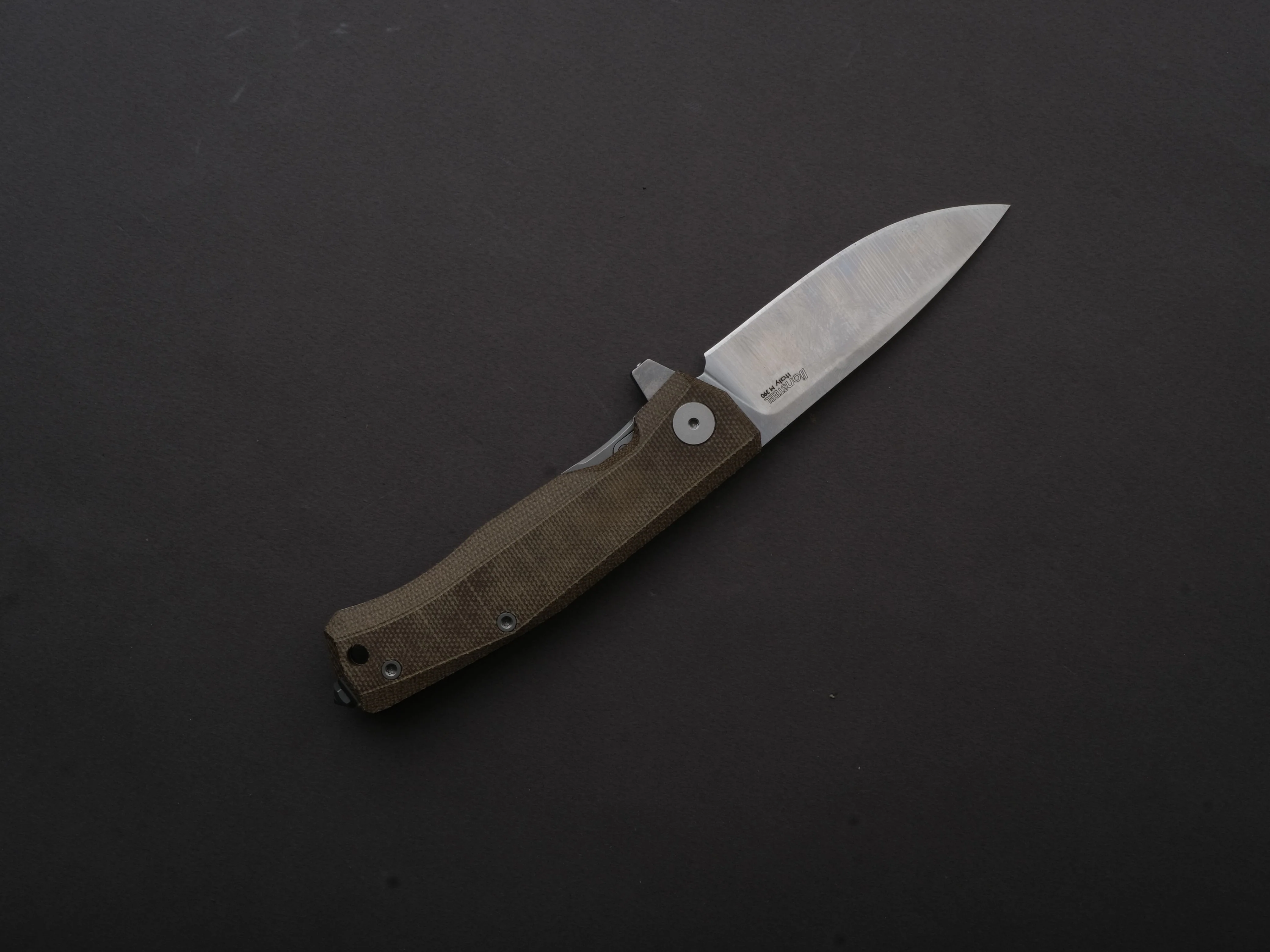 lionSTEEL - Folding Knife - Frame Lock - MYTO - M390 - 85mm - Natural Canvas and Titanium - Image 2
