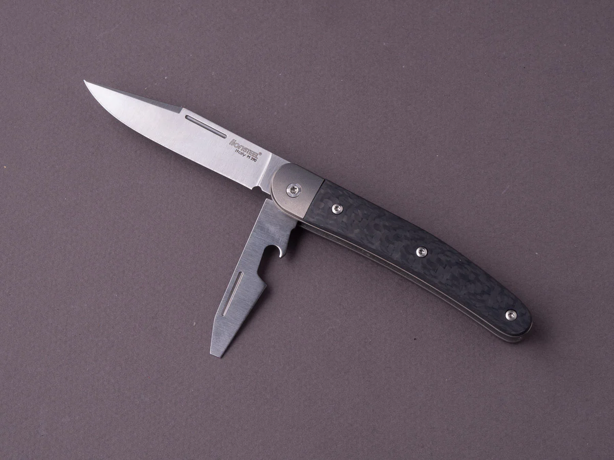 lionSTEEL - Folding Knife - Jack 2 Piece - 77mm - M390 - Slip Joint - Carbon Fiber