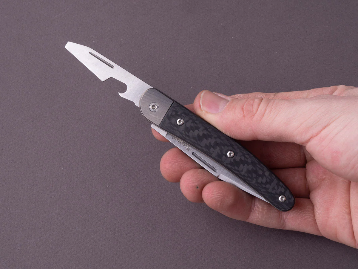 lionSTEEL - Folding Knife - Jack 2 Piece - 77mm - M390 - Slip Joint - Carbon Fiber - Image 2