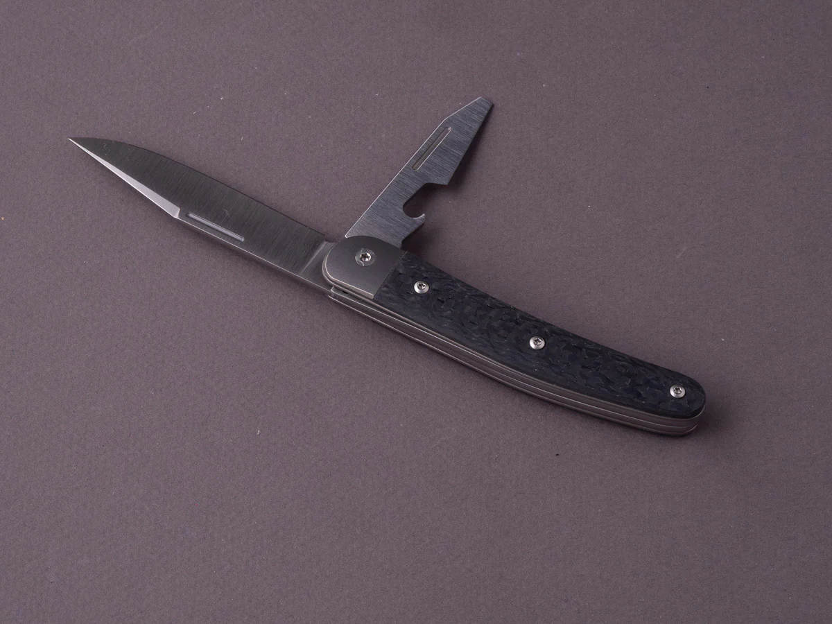 lionSTEEL - Folding Knife - Jack 2 Piece - 77mm - M390 - Slip Joint - Carbon Fiber - Image 5