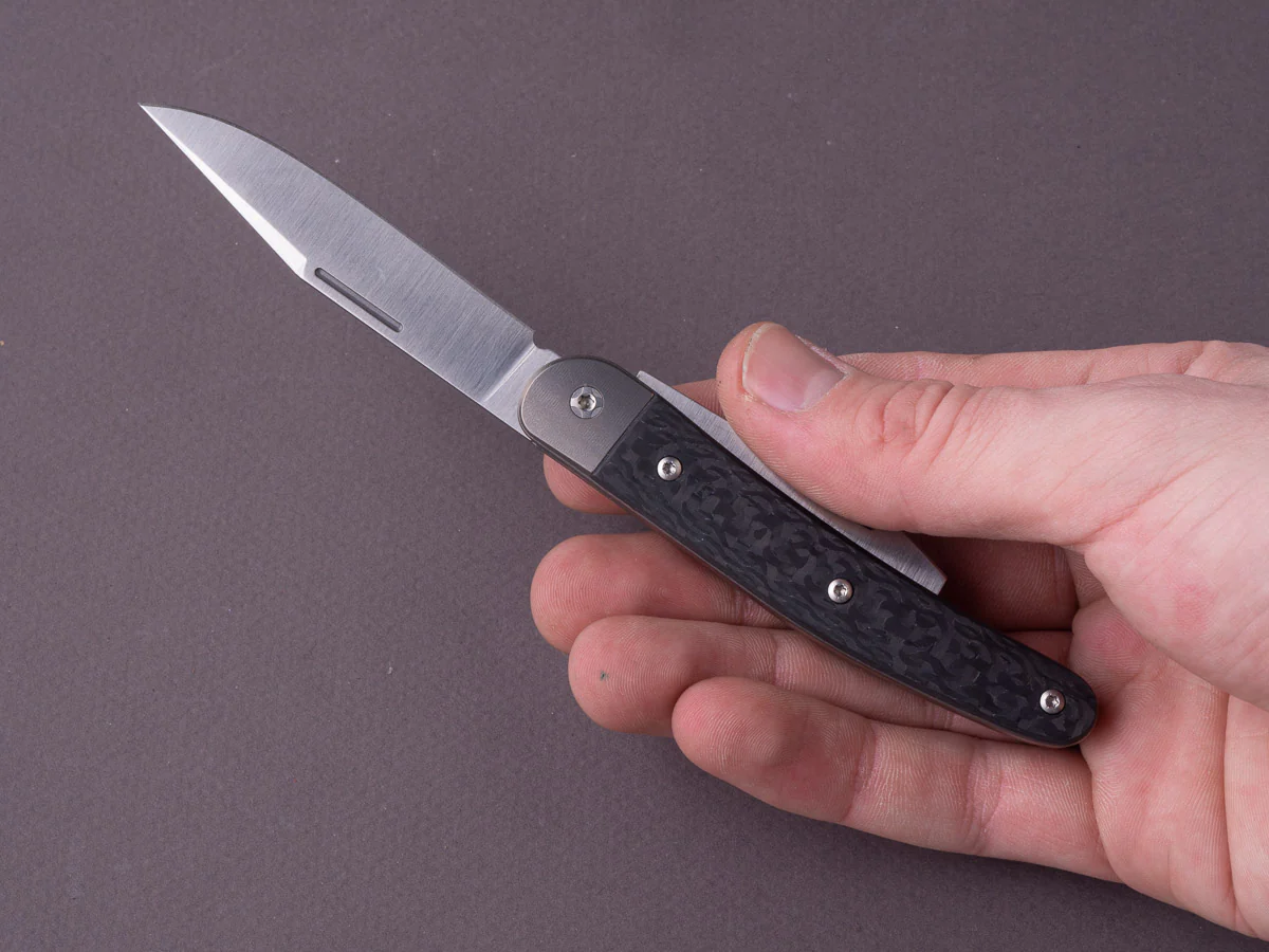 lionSTEEL - Folding Knife - Jack 2 Piece - 77mm - M390 - Slip Joint - Carbon Fiber - Image 8