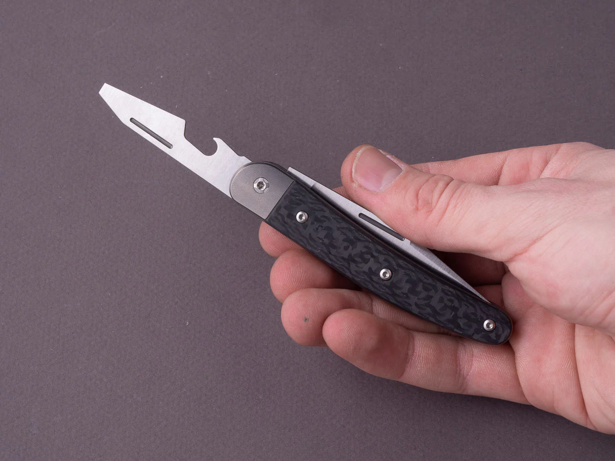 lionSTEEL - Folding Knife - Jack 2 Piece - 77mm - M390 - Slip Joint - Carbon Fiber - Image 9
