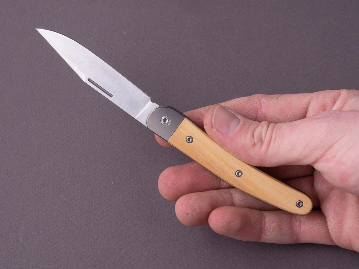 lionSTEEL - Folding Knife - Jack - 77mm - M390 - Slip Joint - Olive Wood - Image 8