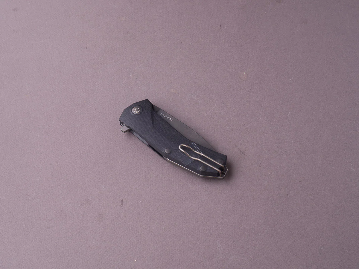 lionSTEEL - Folding Knife - KUR - Sleipner - 85mm - Liner Lock - Black G10 - Stone Washed Black Mil Spec - Image 4