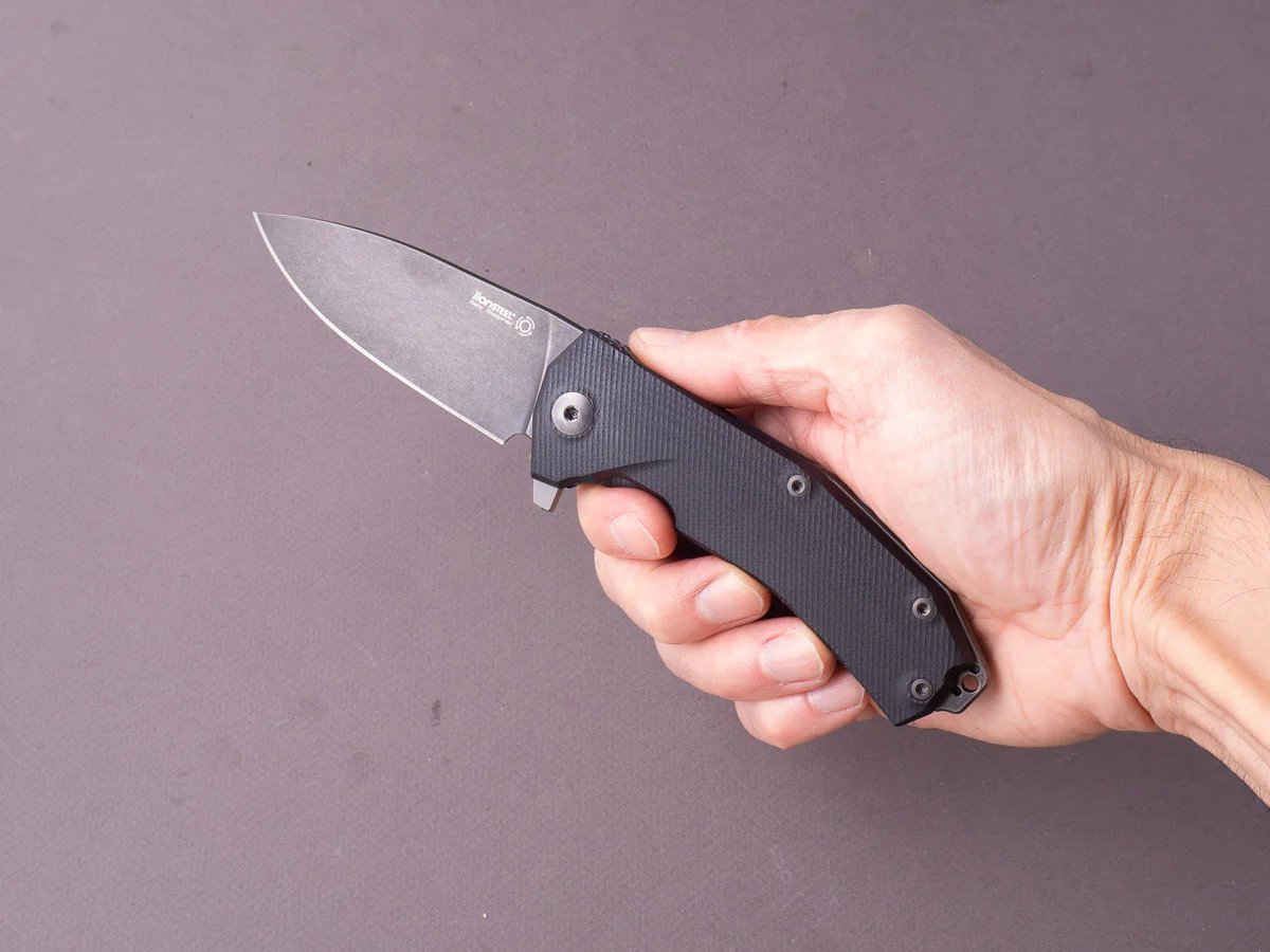 lionSTEEL - Folding Knife - KUR - Sleipner - 85mm - Liner Lock - Black G10 - Stone Washed Black Mil Spec - Image 6