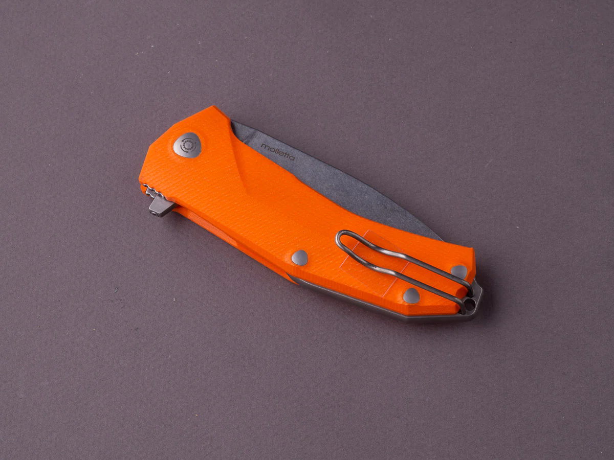 lionSTEEL - Folding Knife - KUR - 87mm - Sleipner - Liner Lock - Orange G10 - Stonewashed - Image 3