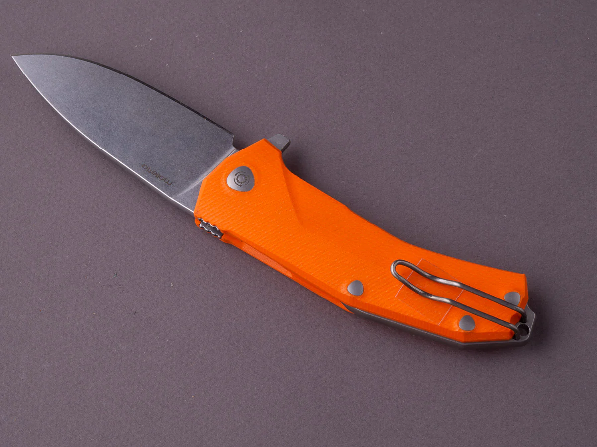 lionSTEEL - Folding Knife - KUR - 87mm - Sleipner - Liner Lock - Orange G10 - Stonewashed - Image 5