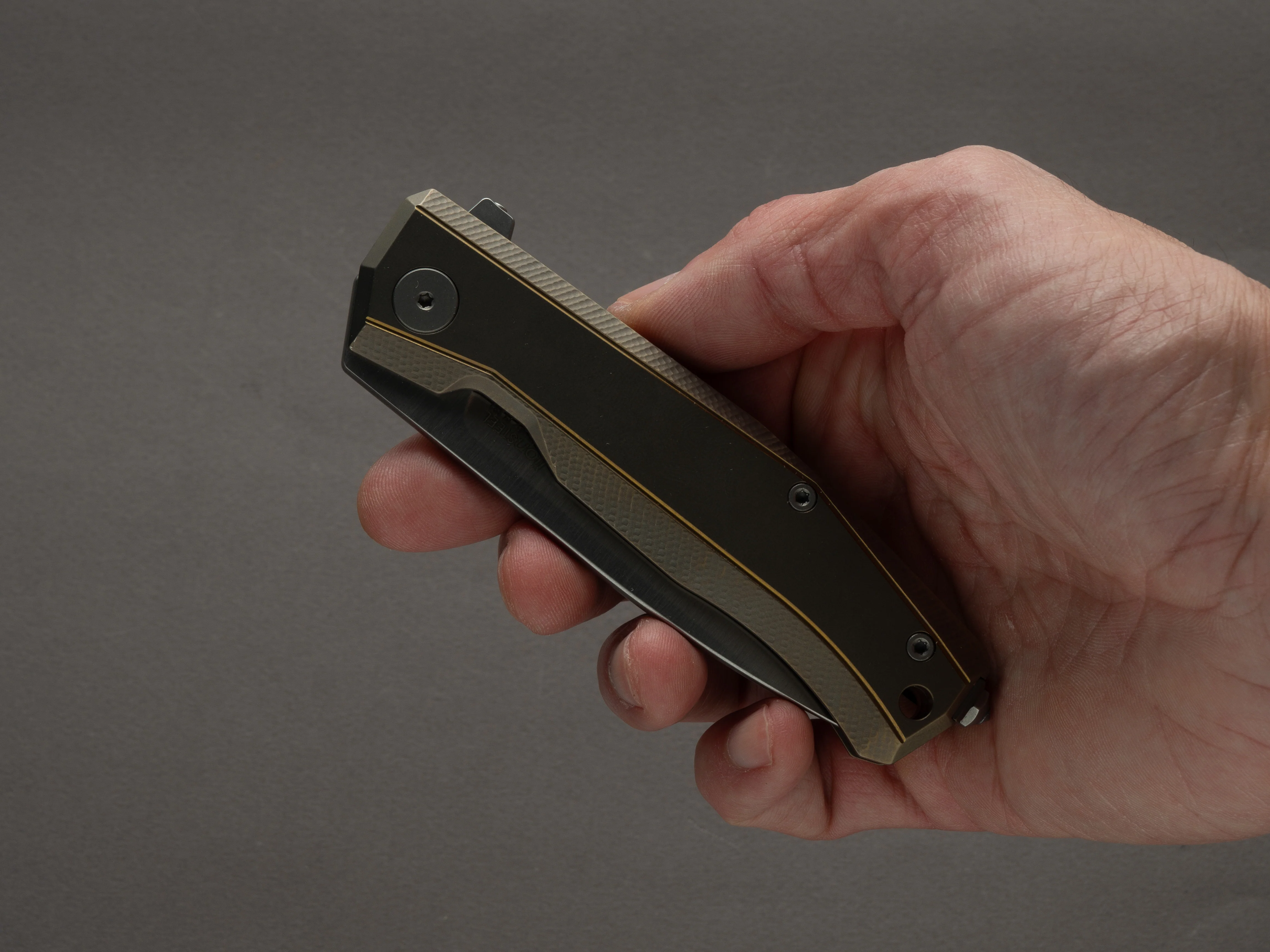 lionSTEEL - Folding Knife - Frame Lock - MYTO - M390 - 85mm - Bronze Titanium - Image 5