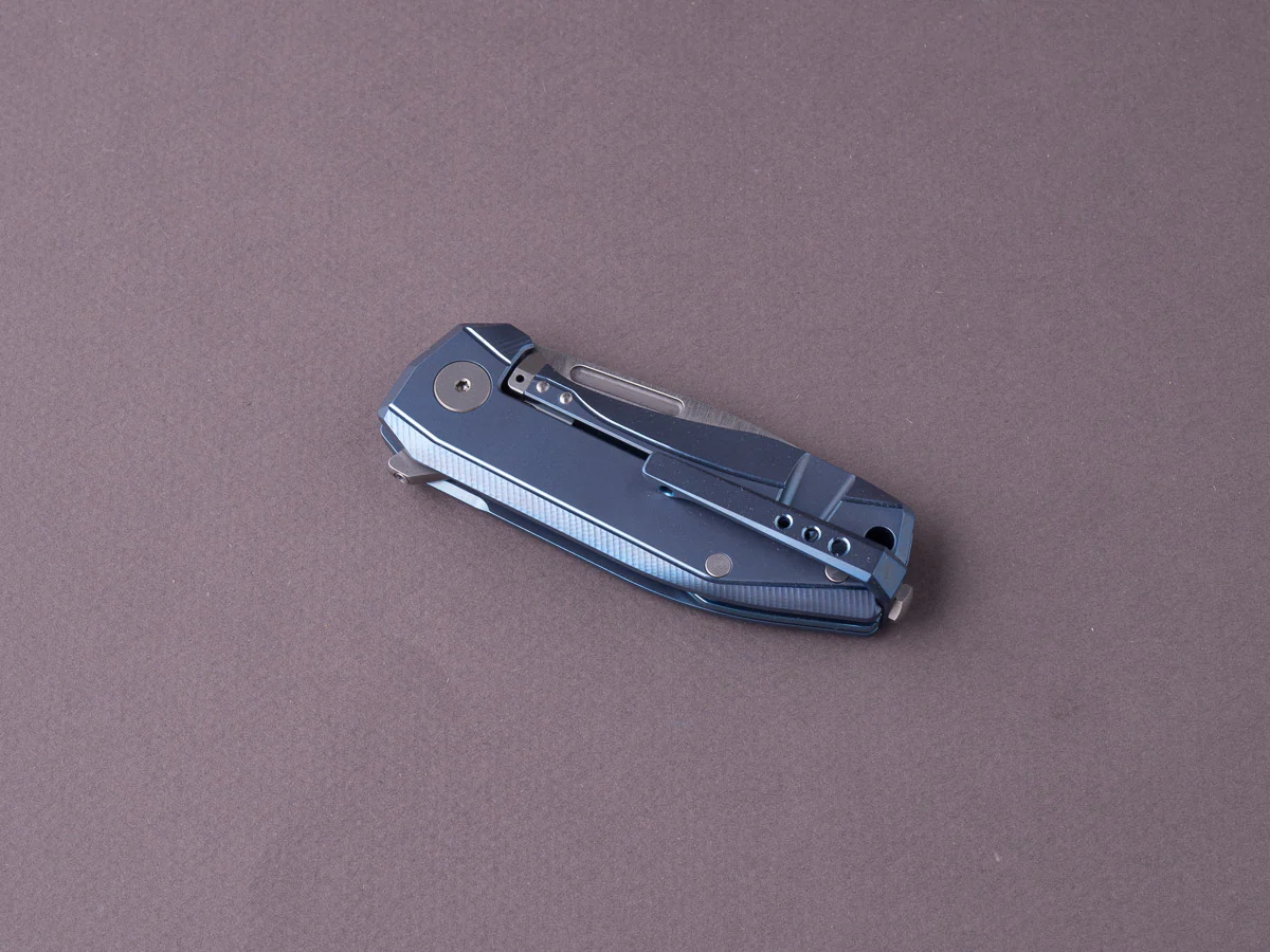 lionSTEEL - Folding Knife - Frame Lock - Nano - MagnaCut - 65mm - Blue Titanium - Image 3