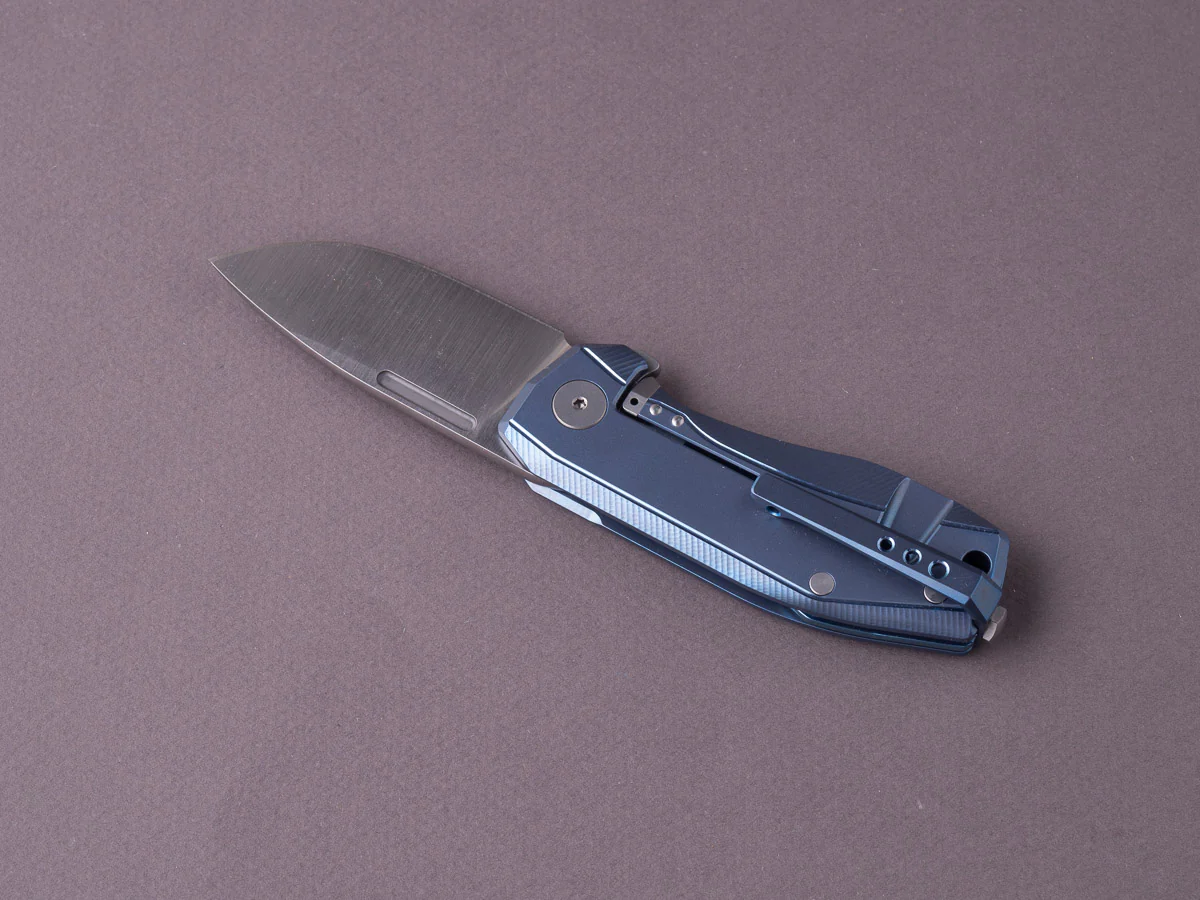 lionSTEEL - Folding Knife - Frame Lock - Nano - MagnaCut - 65mm - Blue Titanium - Image 4