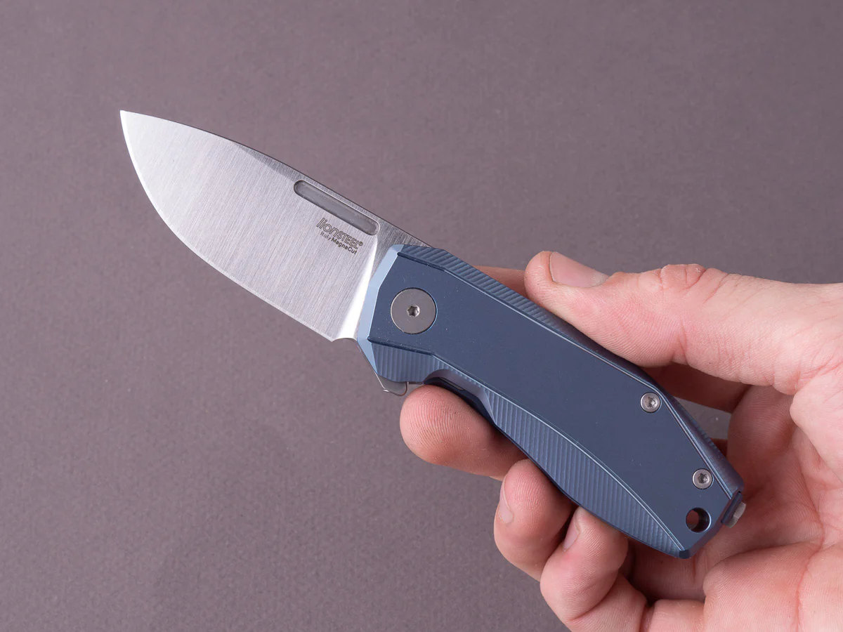 lionSTEEL - Folding Knife - Frame Lock - Nano - MagnaCut - 65mm - Blue Titanium - Image 5