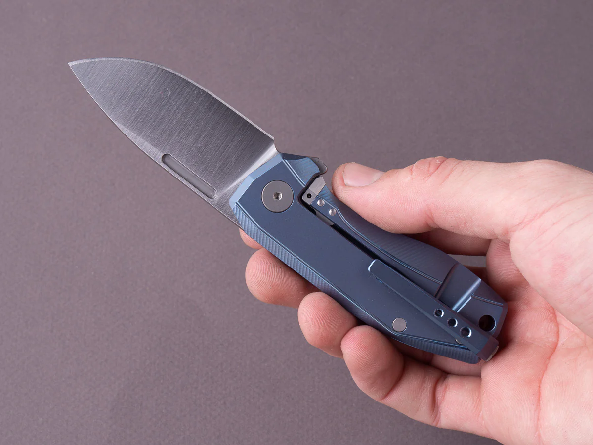 lionSTEEL - Folding Knife - Frame Lock - Nano - MagnaCut - 65mm - Blue Titanium - Image 6